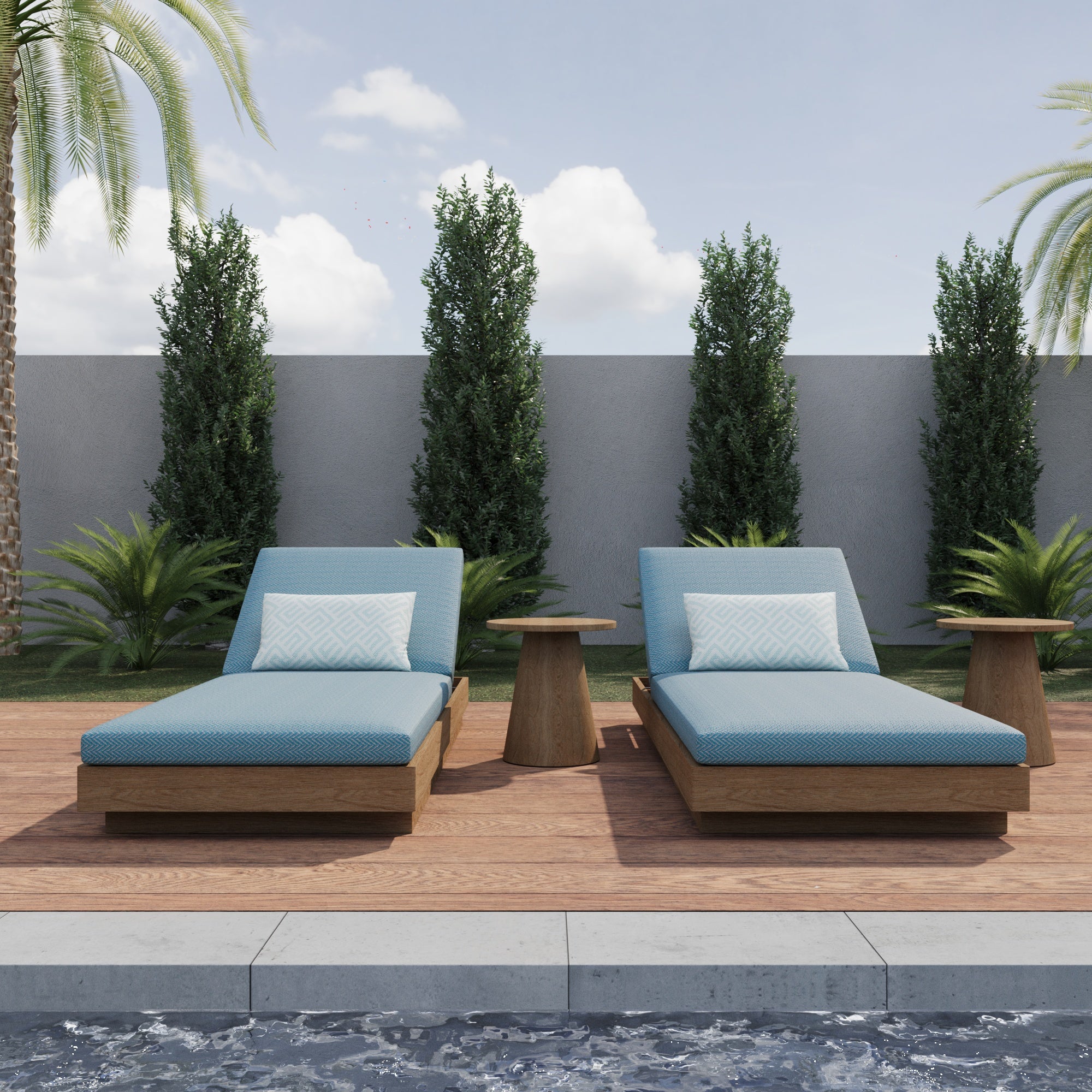 Capri Outdoor Daybed Lounger (Set of 2)