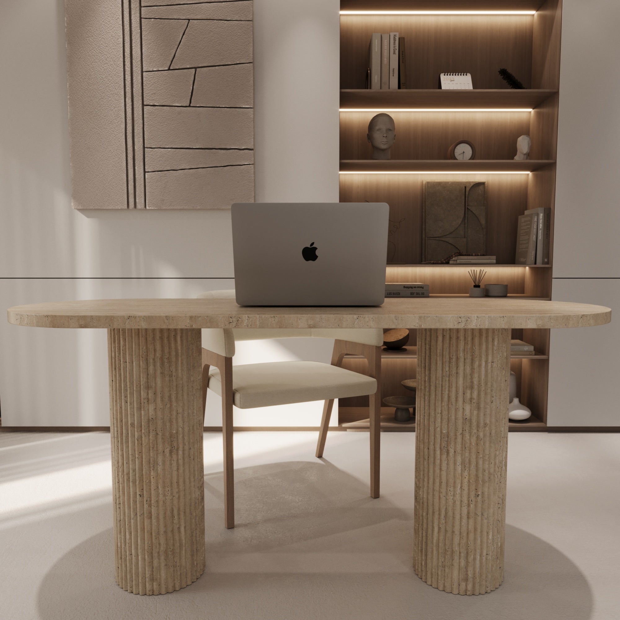 Lorenzo Travertine Desk
