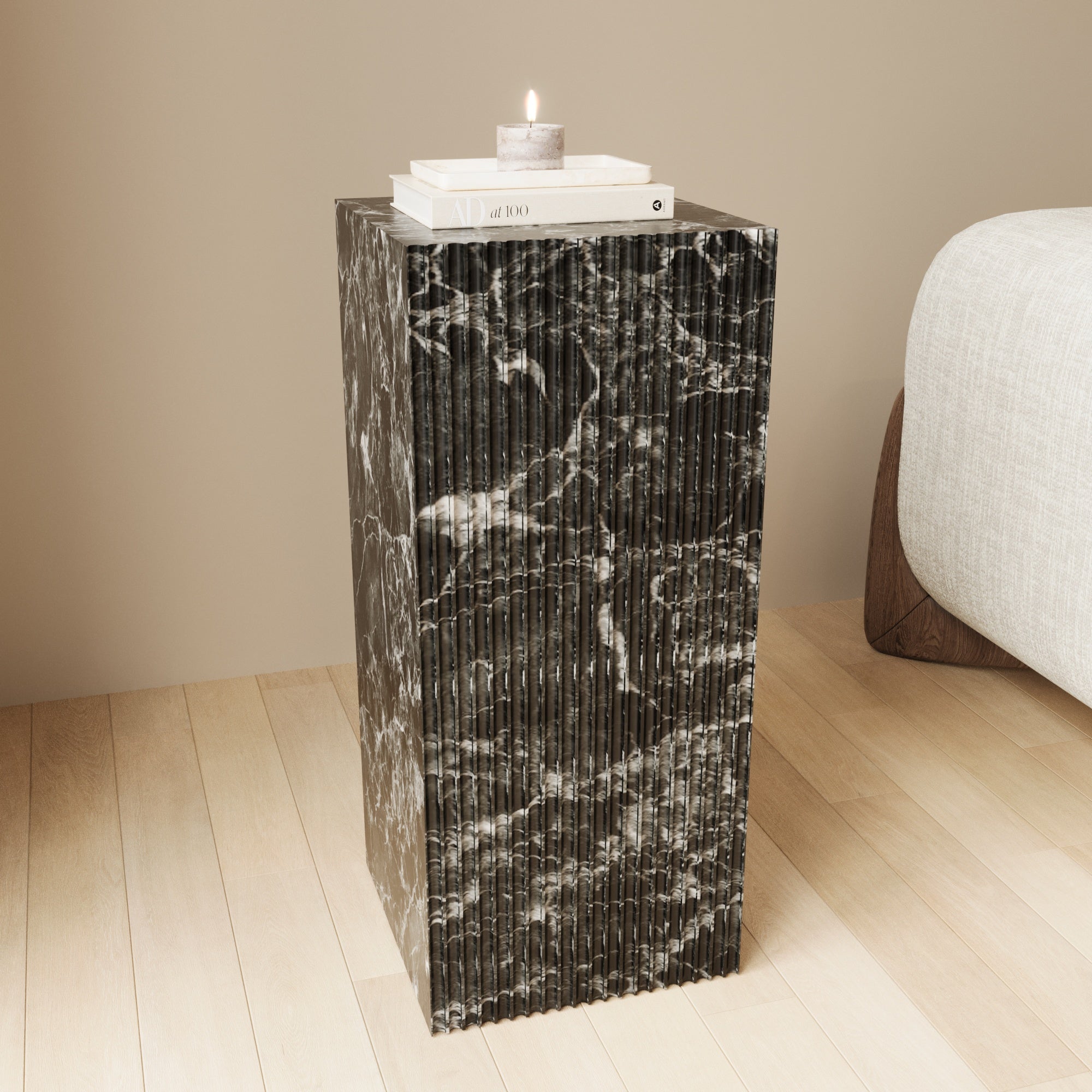 Valente Verde Levanto Plinth With Fluted Finish
