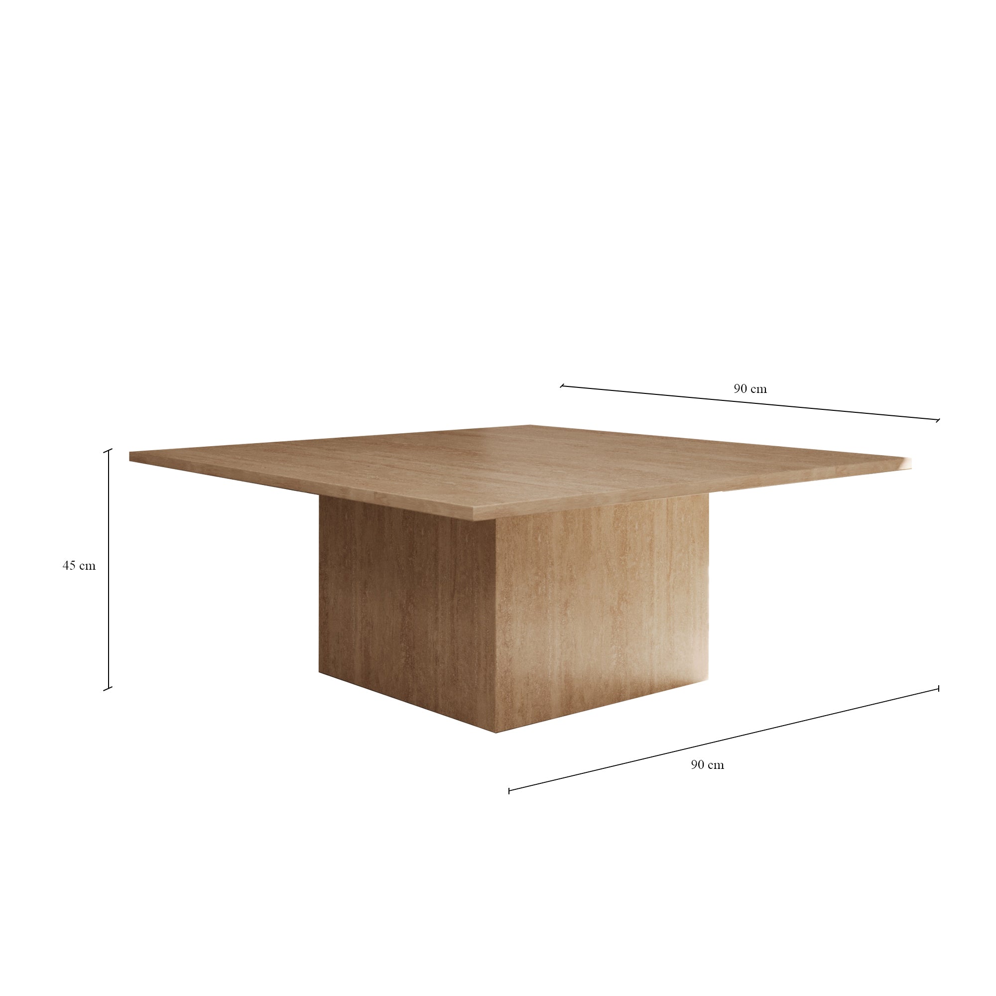 Enzo Travertine Square Coffee table