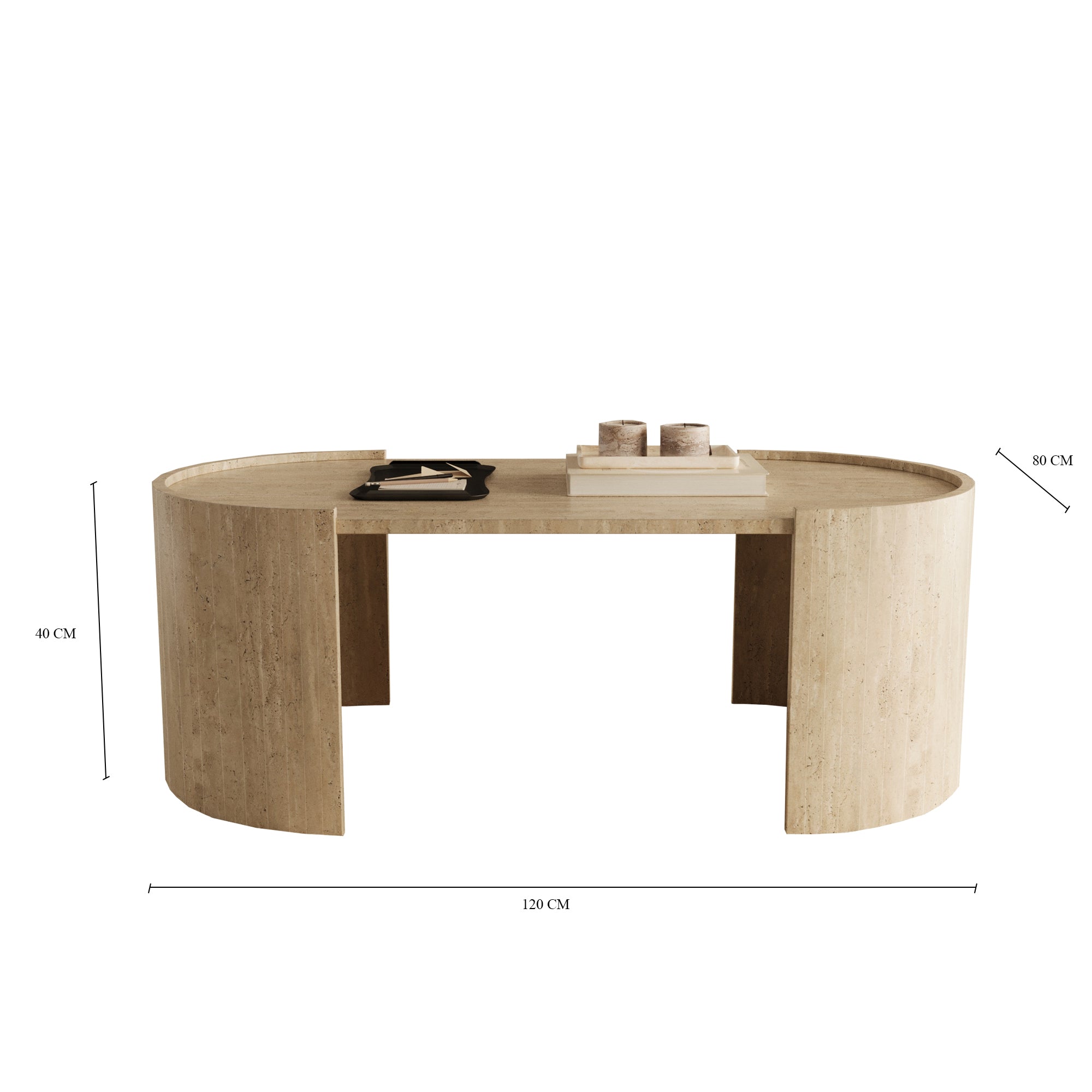 Lavia Travertine Coffee Table