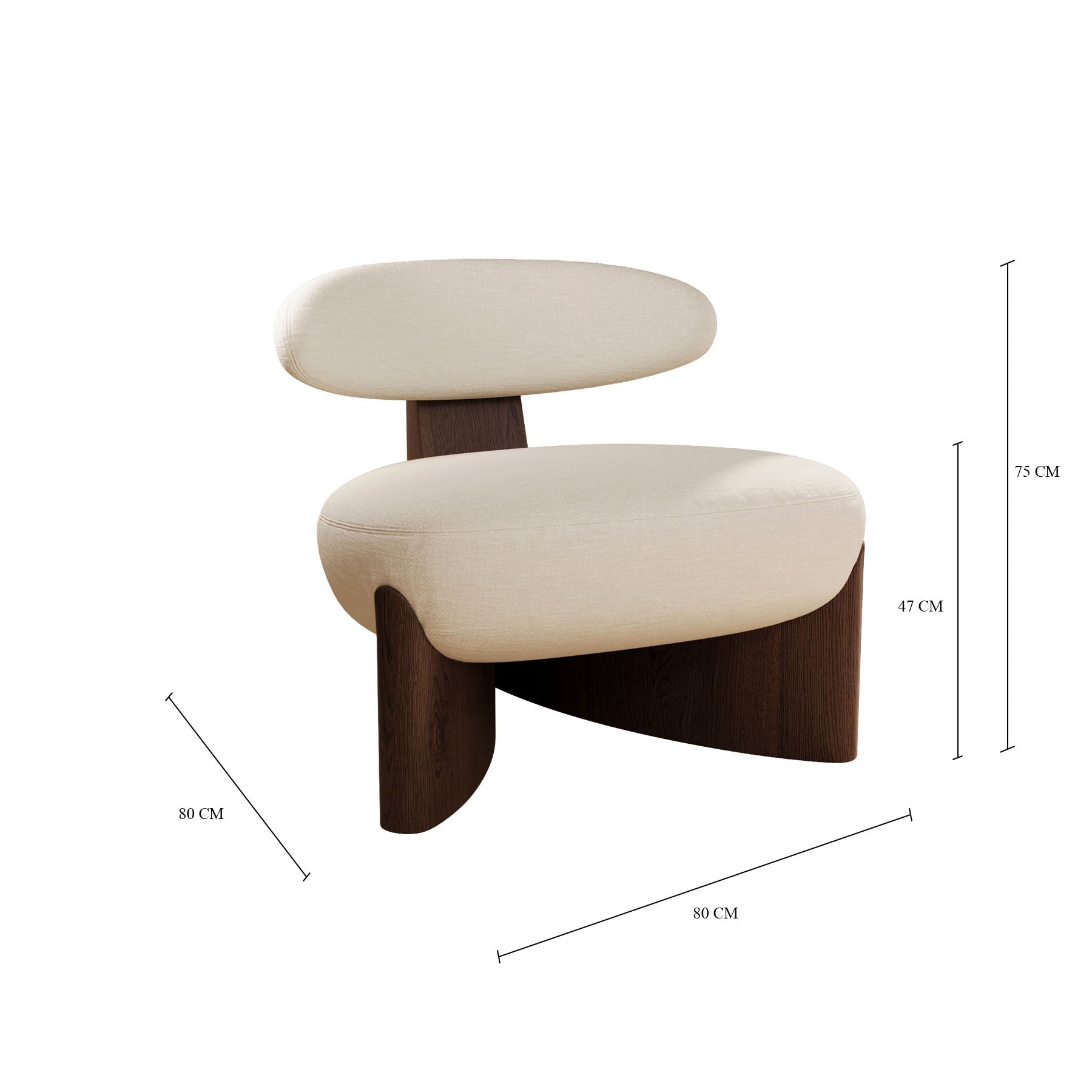 Luca Curved Accent Chair