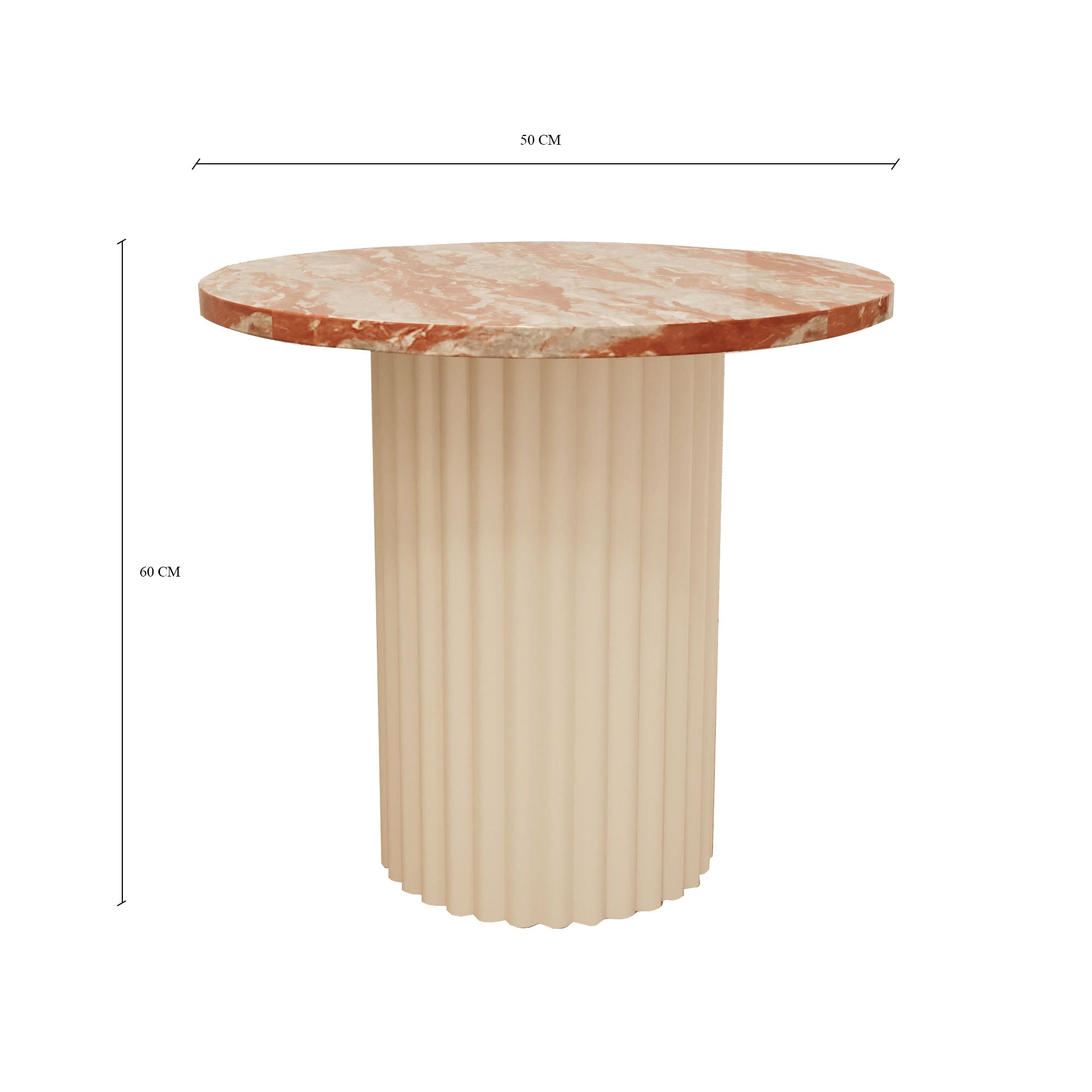 Lucente Rosso Francio Side Table
