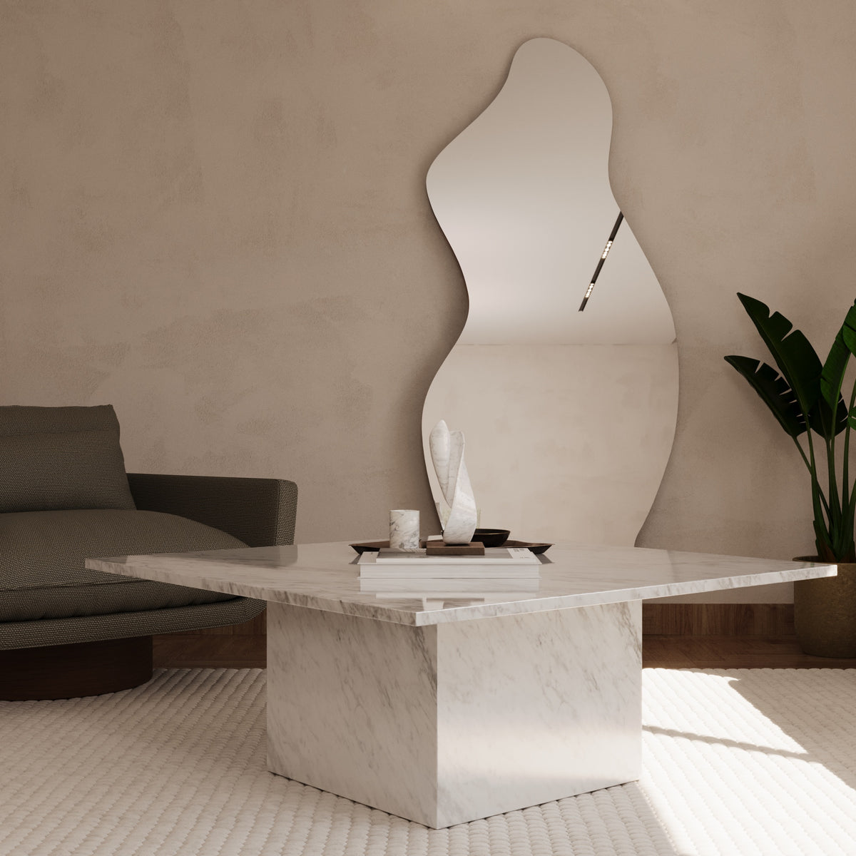 Enzo Carrara marble coffee table by The Gallery Home