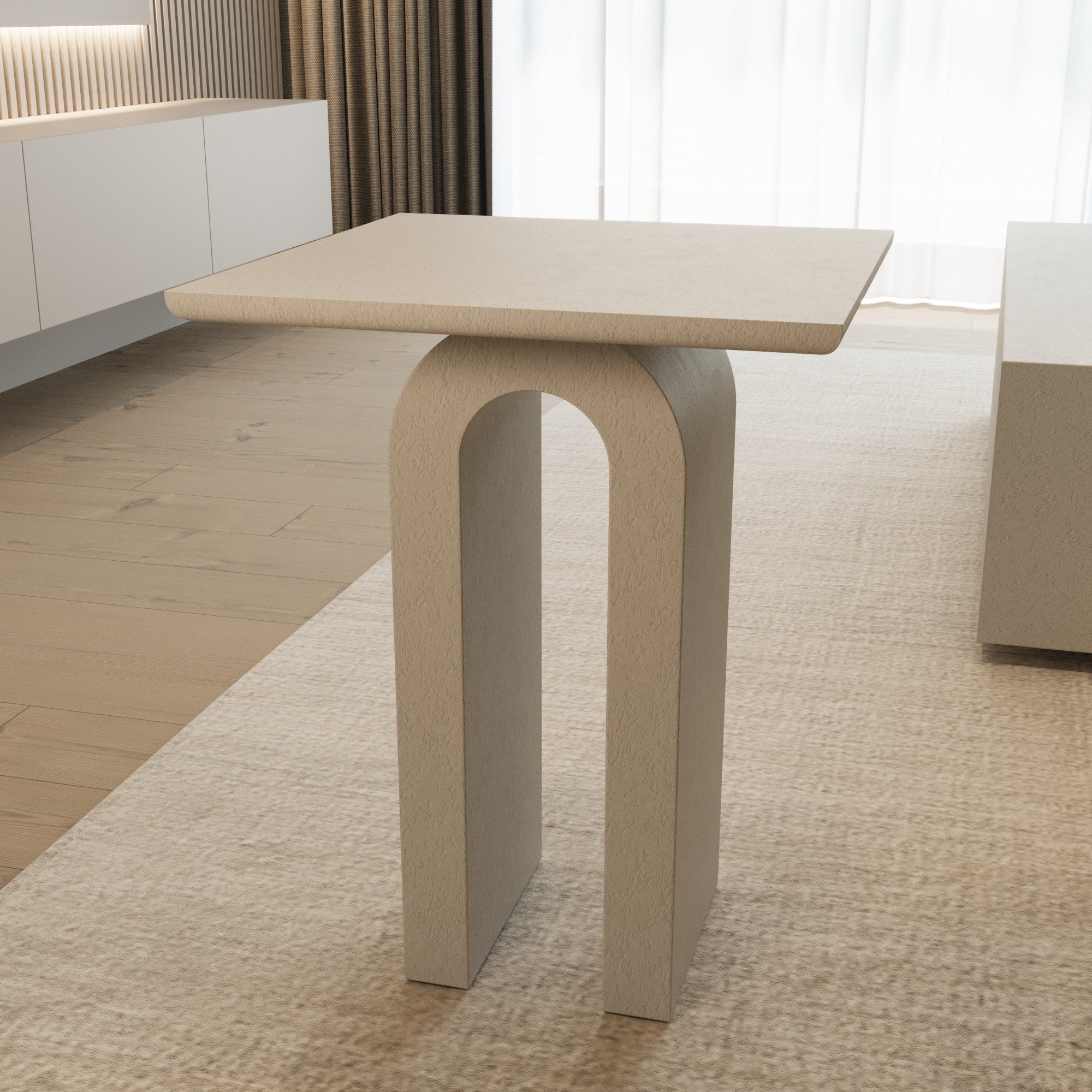 Athena Side Table With Textured Finish