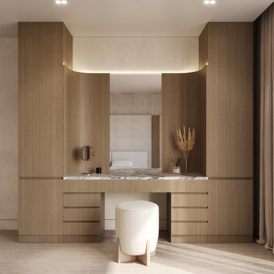 Verona timber and marble vanity by The Gallery Home