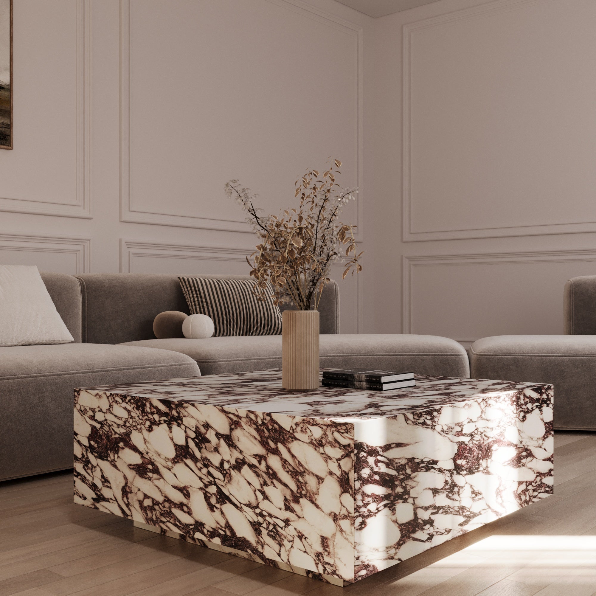 Darius Calacatta Viola Square Floating Coffee Table