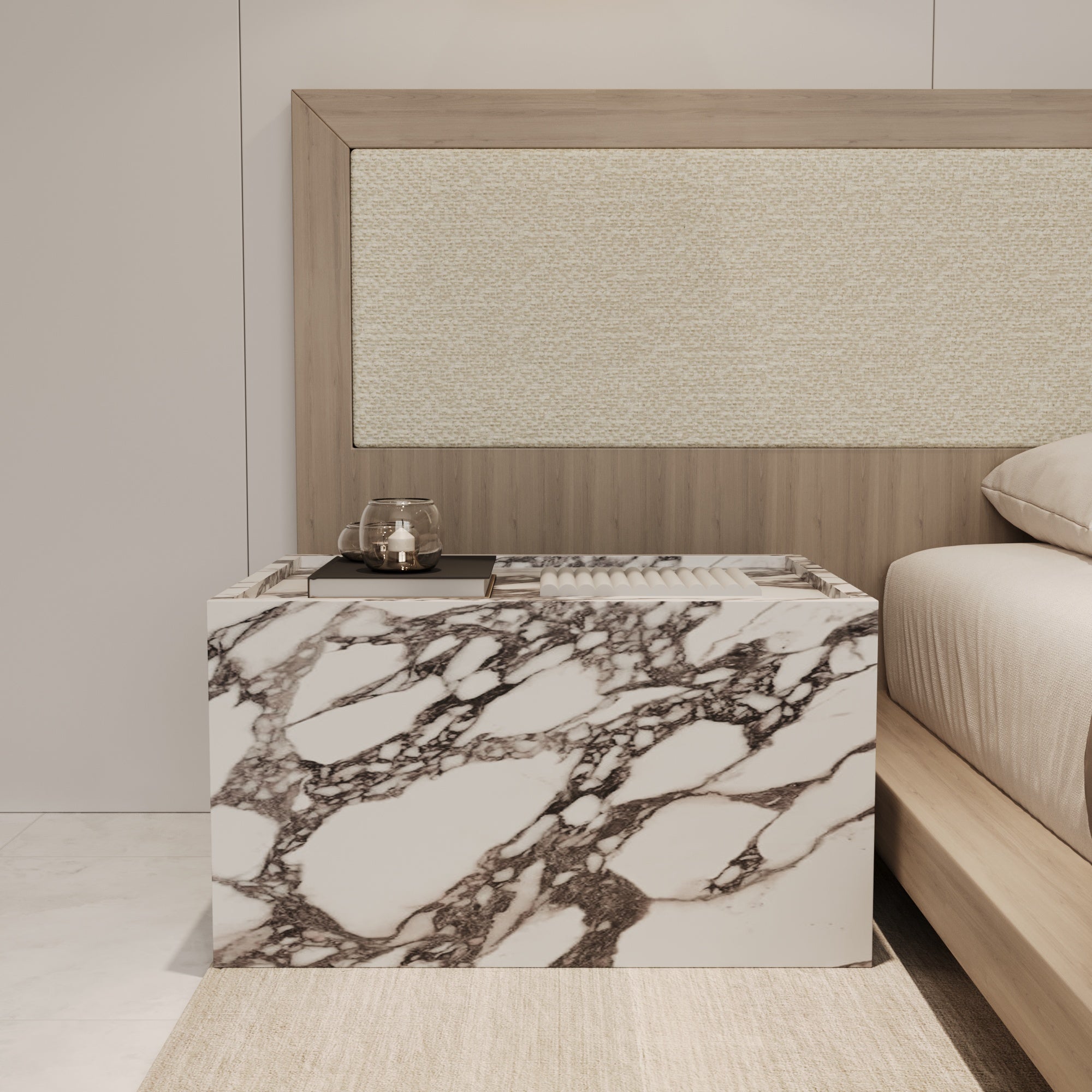 Aveline Calacatta Viola Nightstand