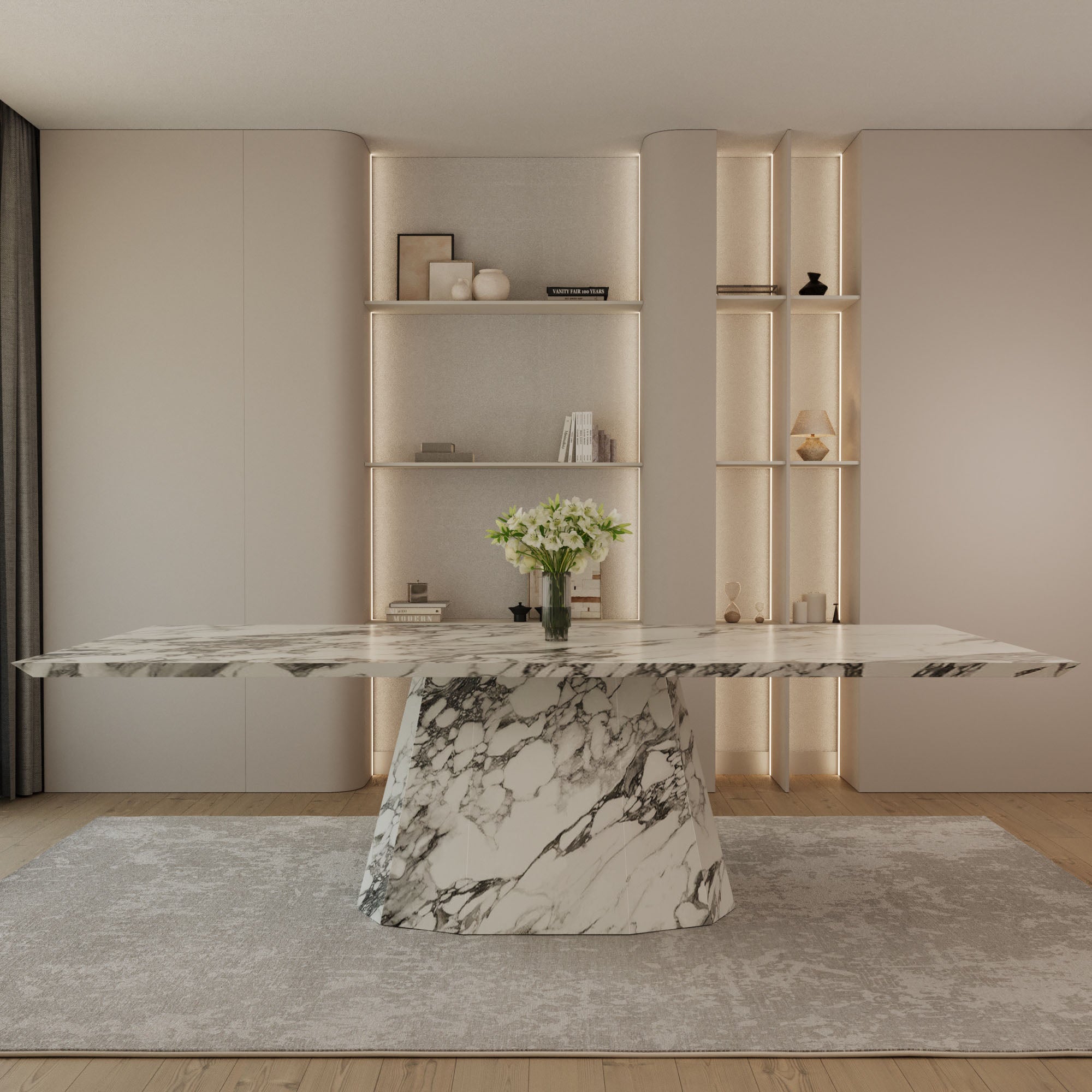 Altura Italian Arabescato Dining Table