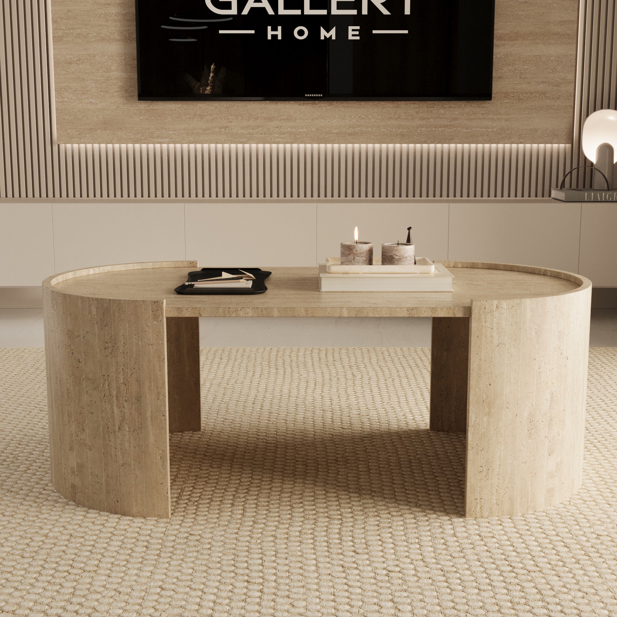 Lavia Travertine Coffee Table
