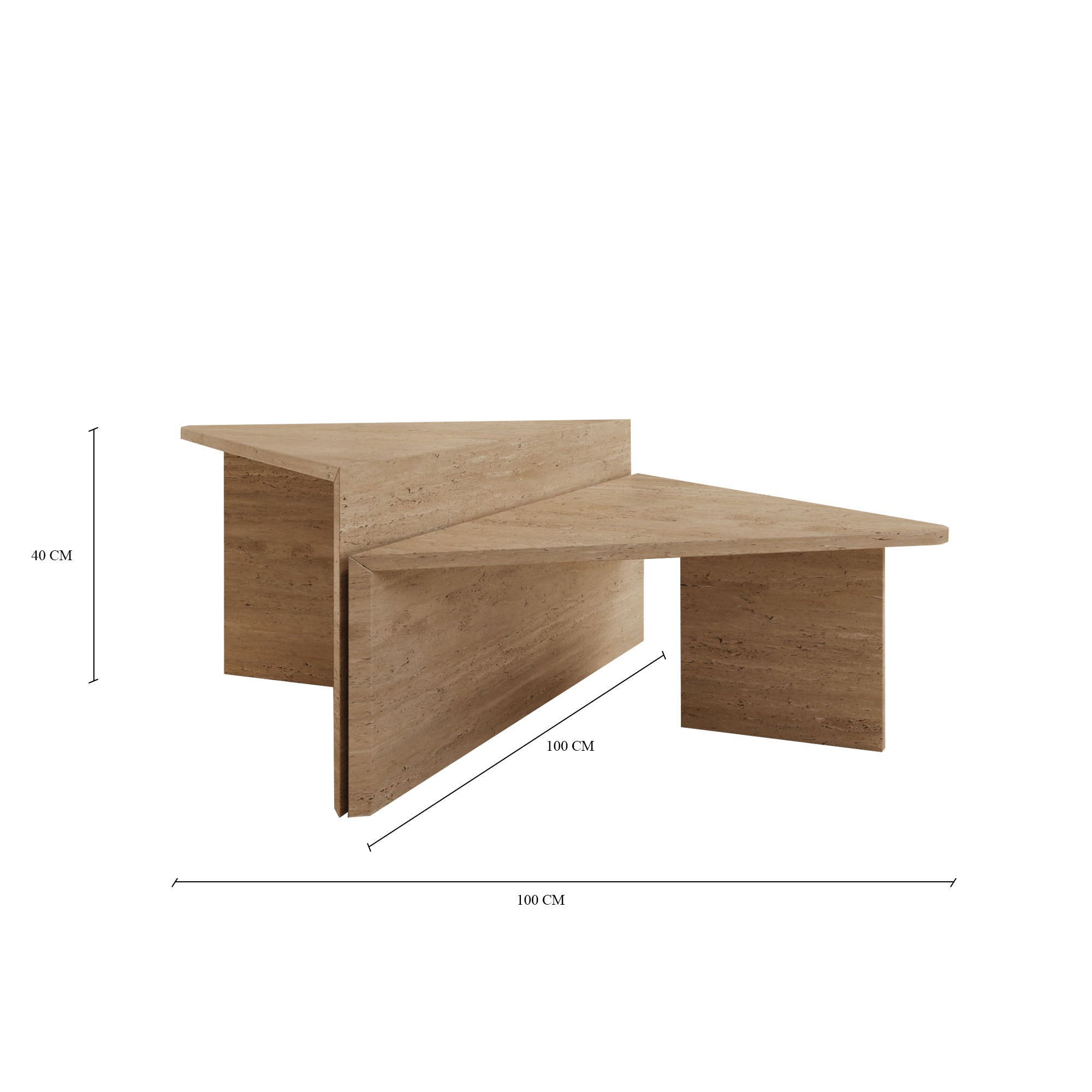 Dario Travertine Coffee Table