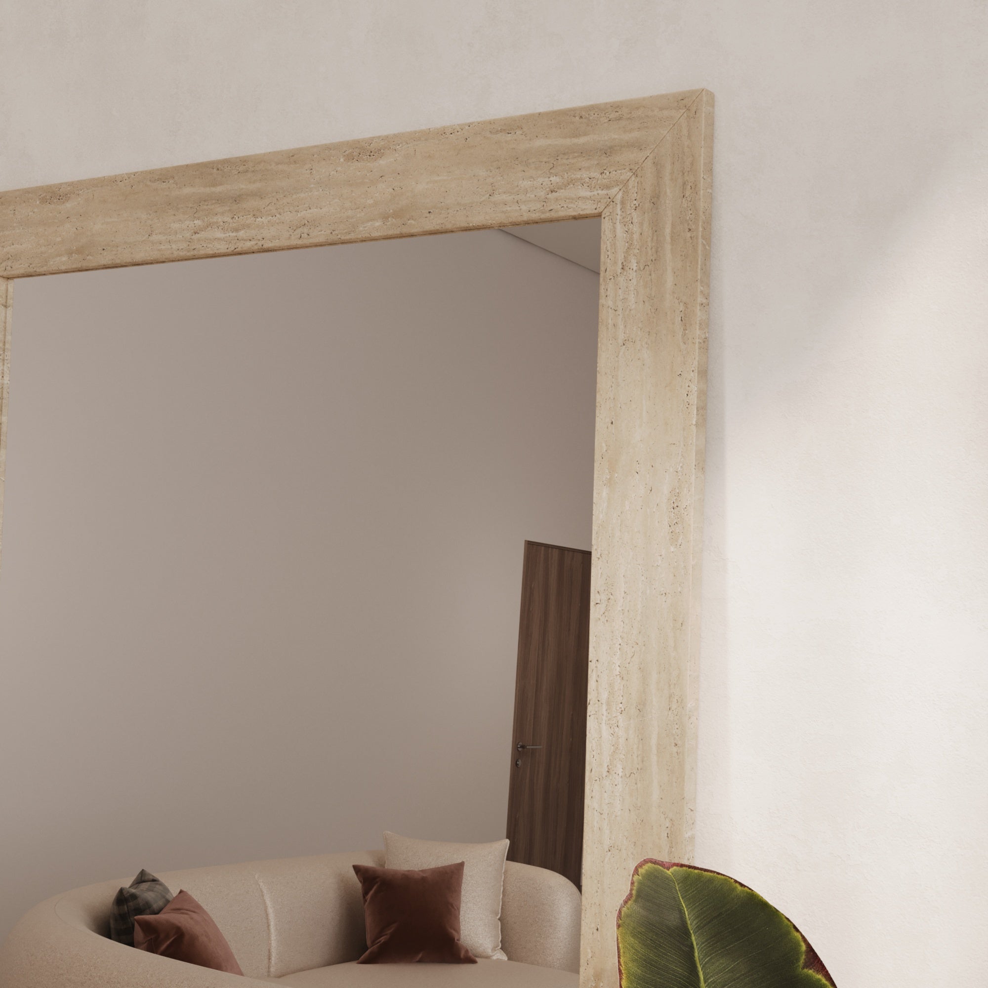 Travertine Rectangle Mirror