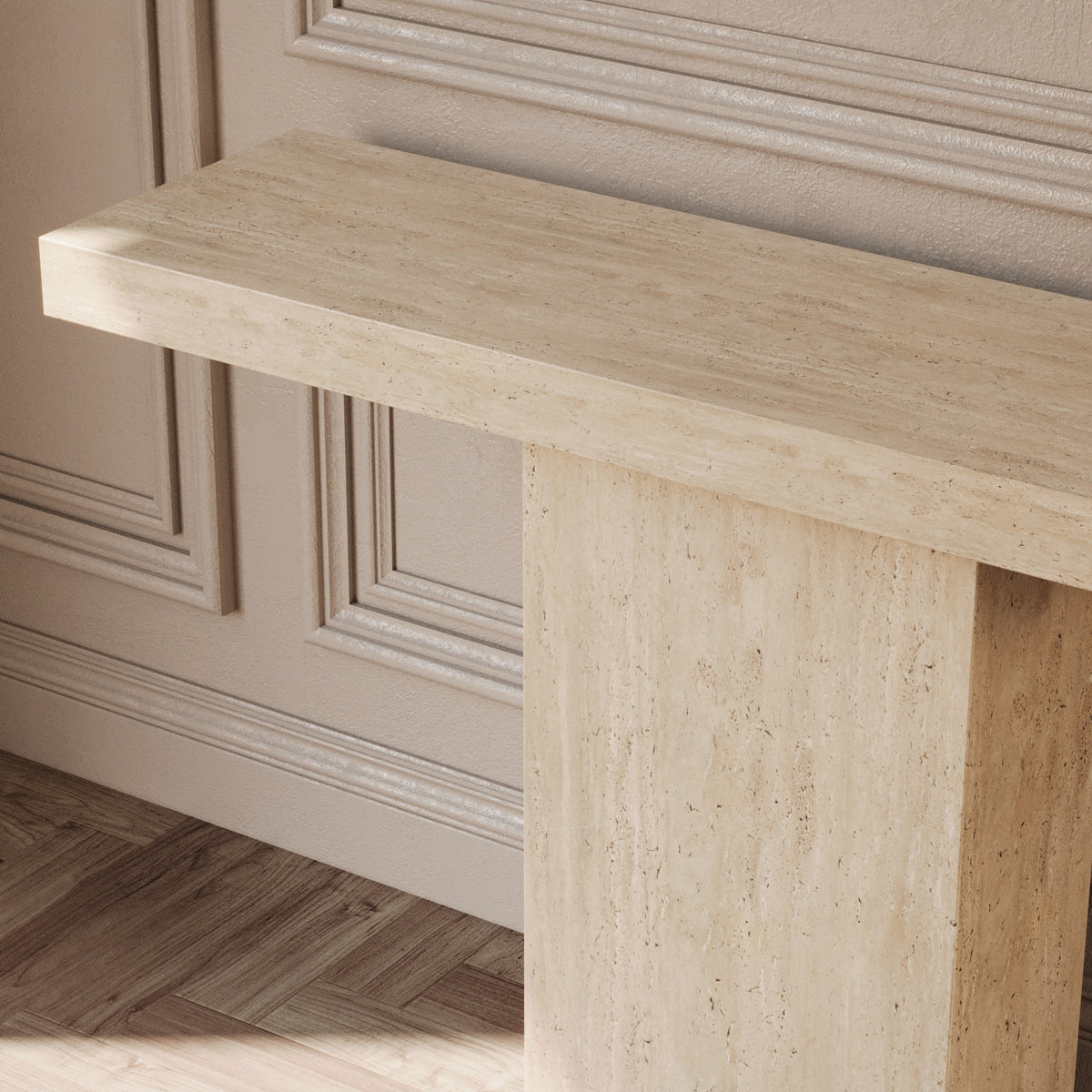 Olivia Travertine Console Table