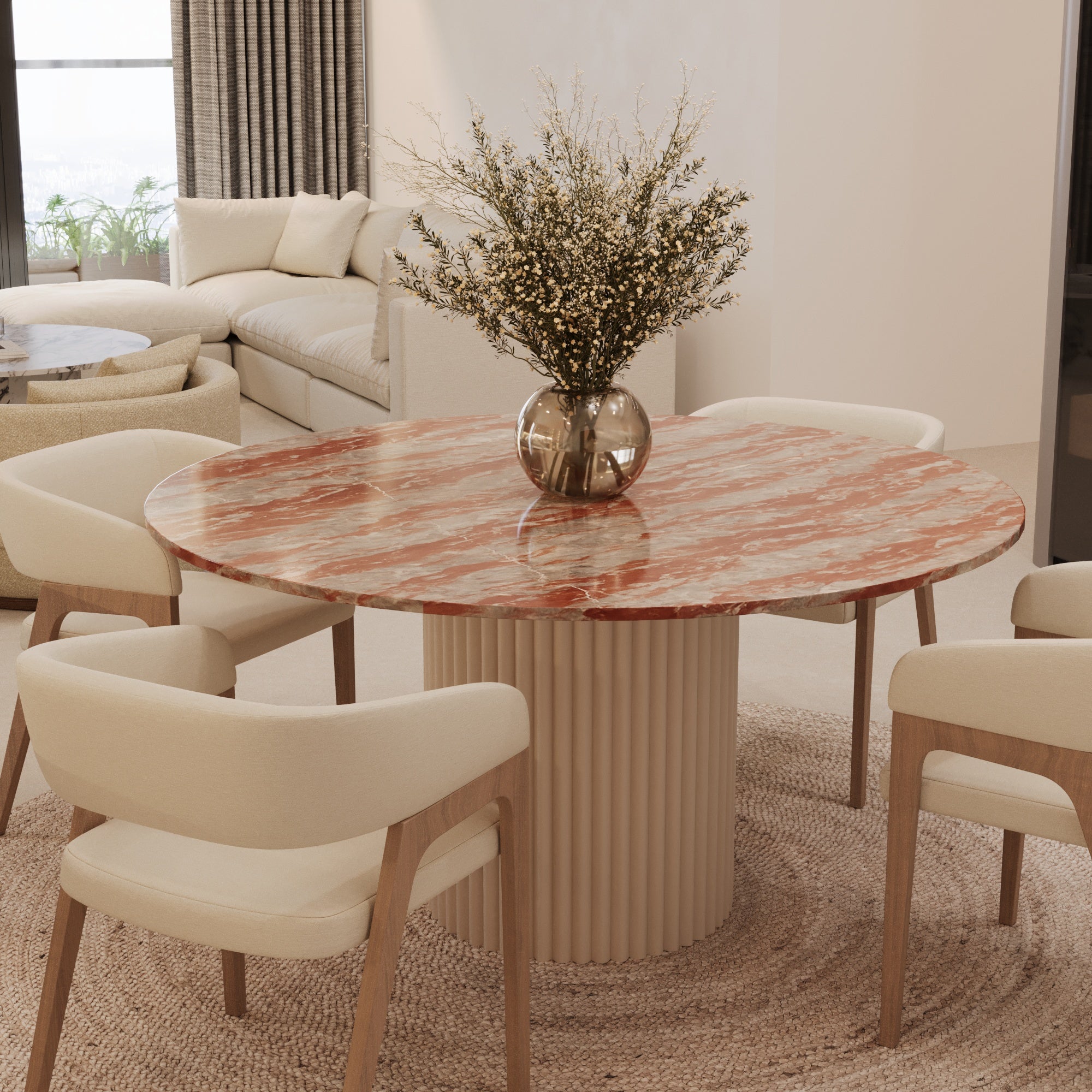 Lucente Rosso Francio Dining Table