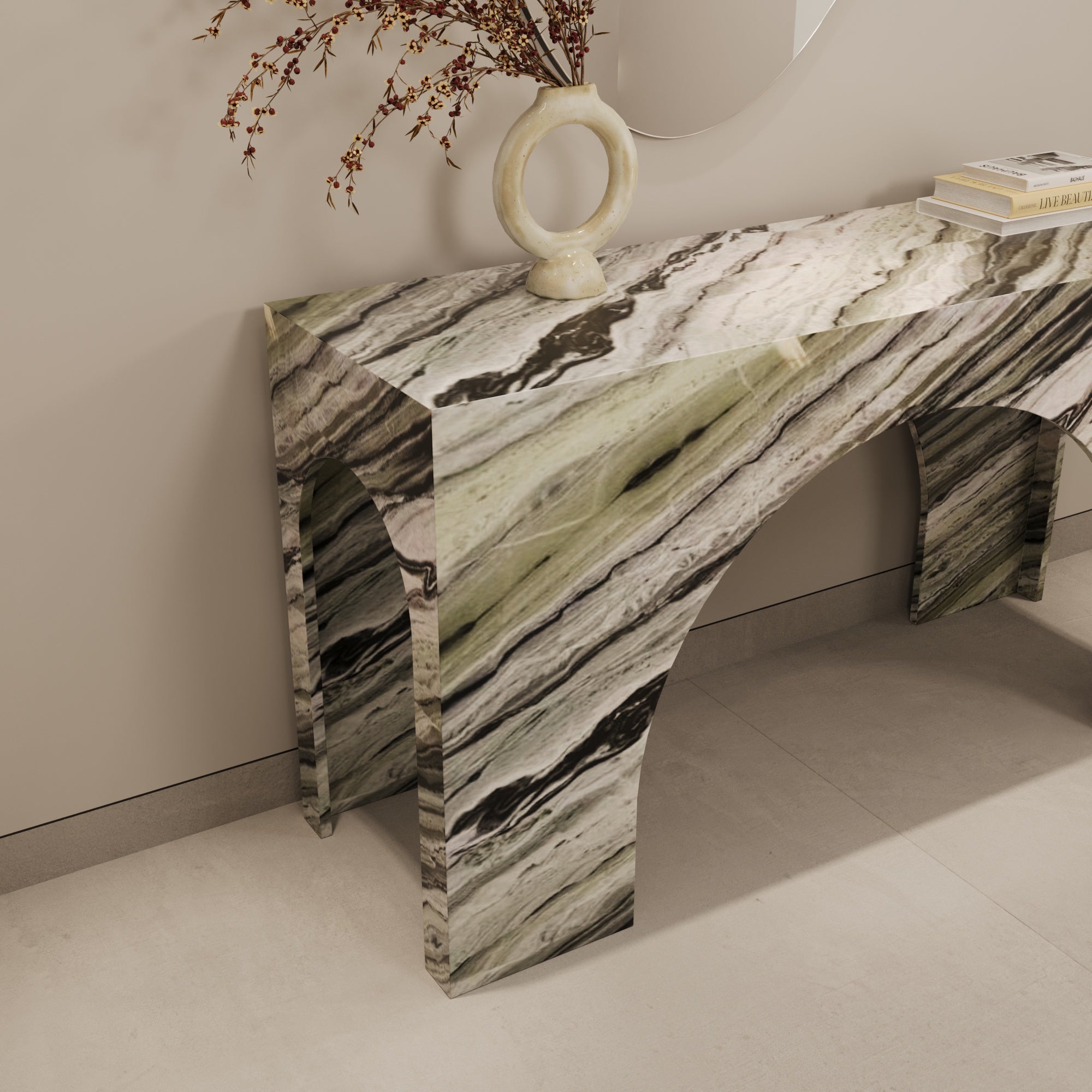 Arco Shangrila Green Console Table
