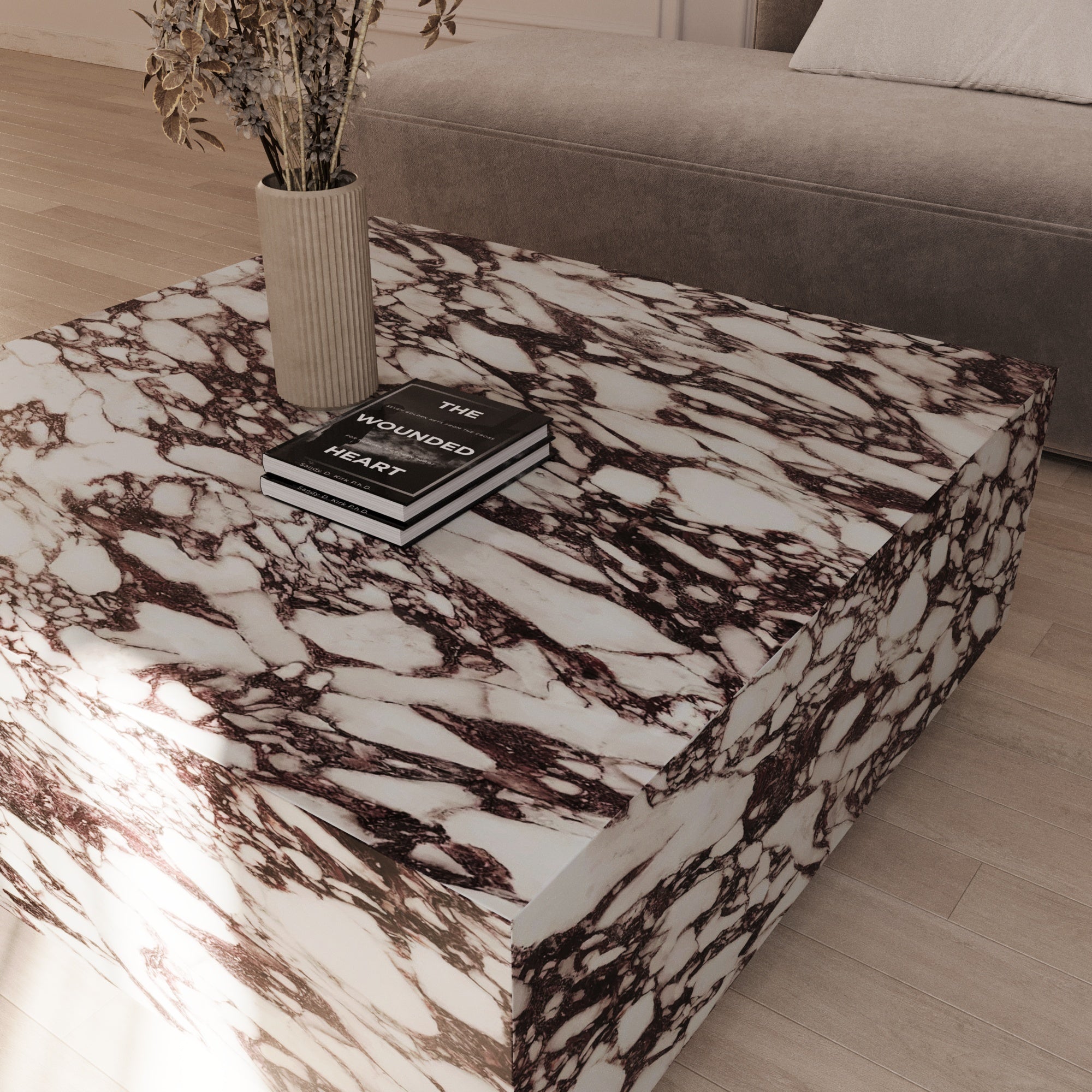 Darius Calacatta Viola Square Floating Coffee Table