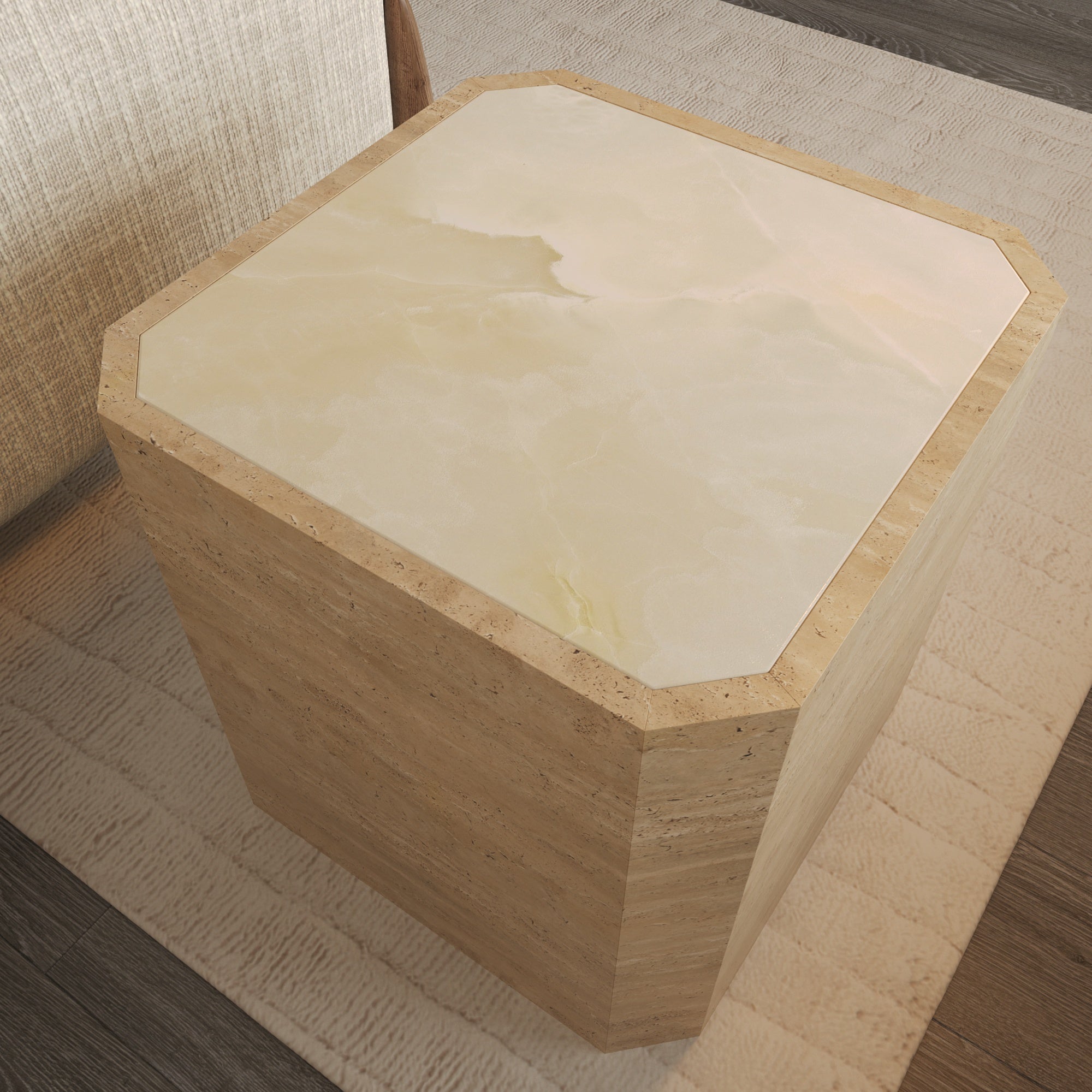 Lucera Travertine Nightstand