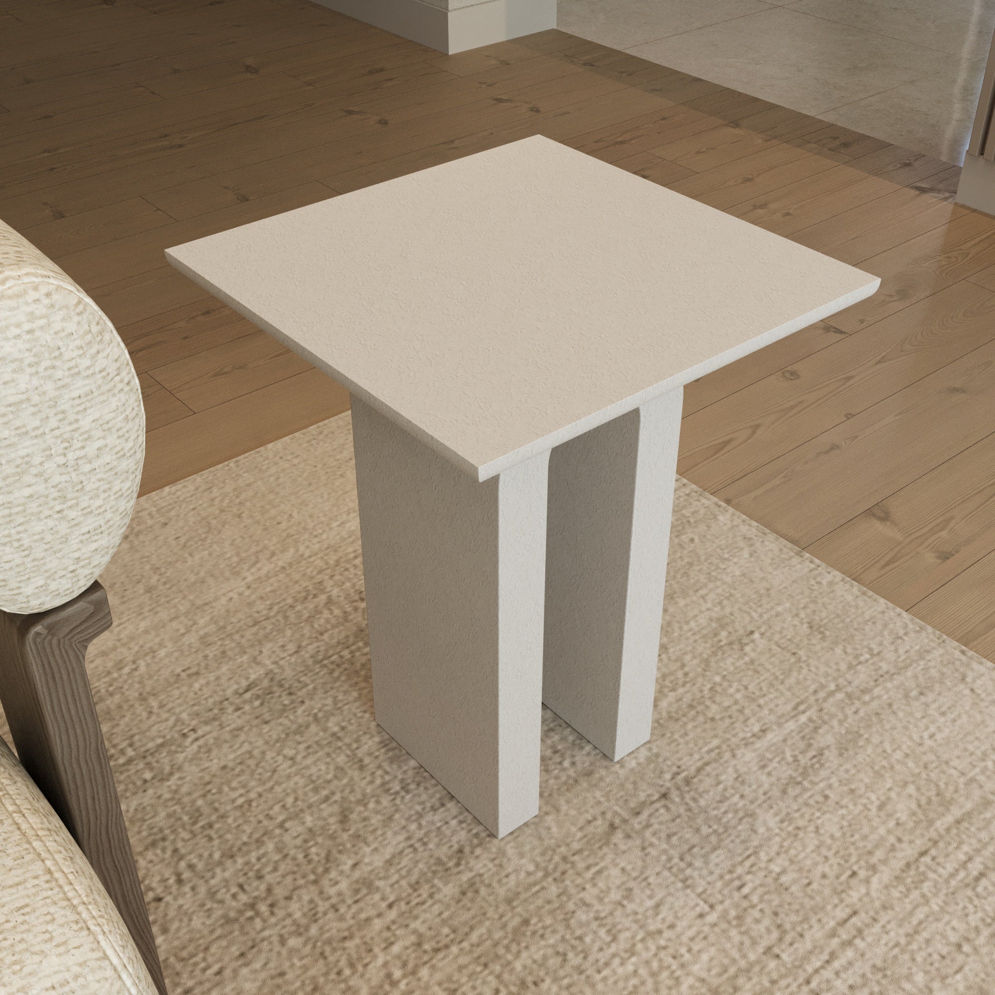 Athena Side Table With Textured Finish