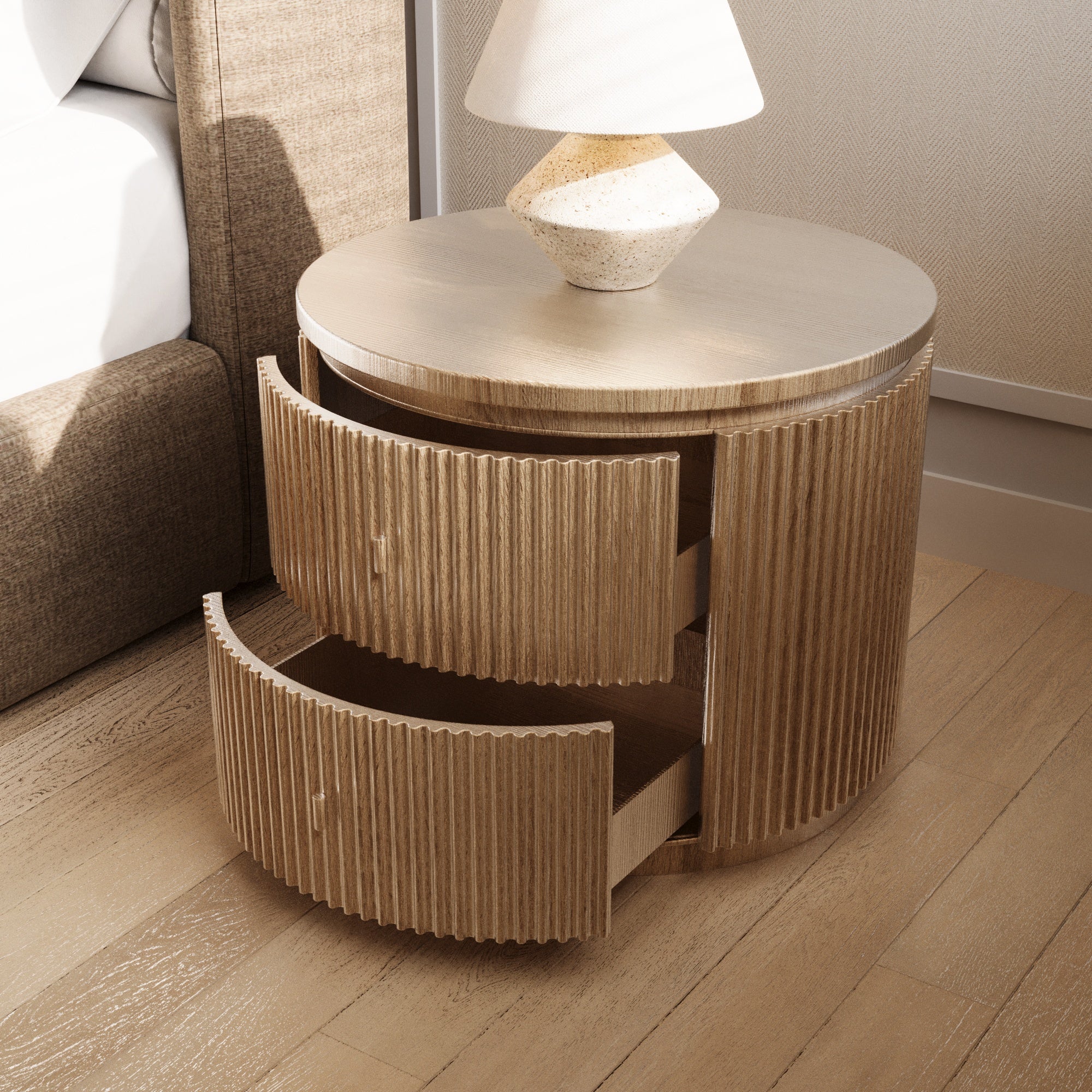 Solis Fluted Nightstand