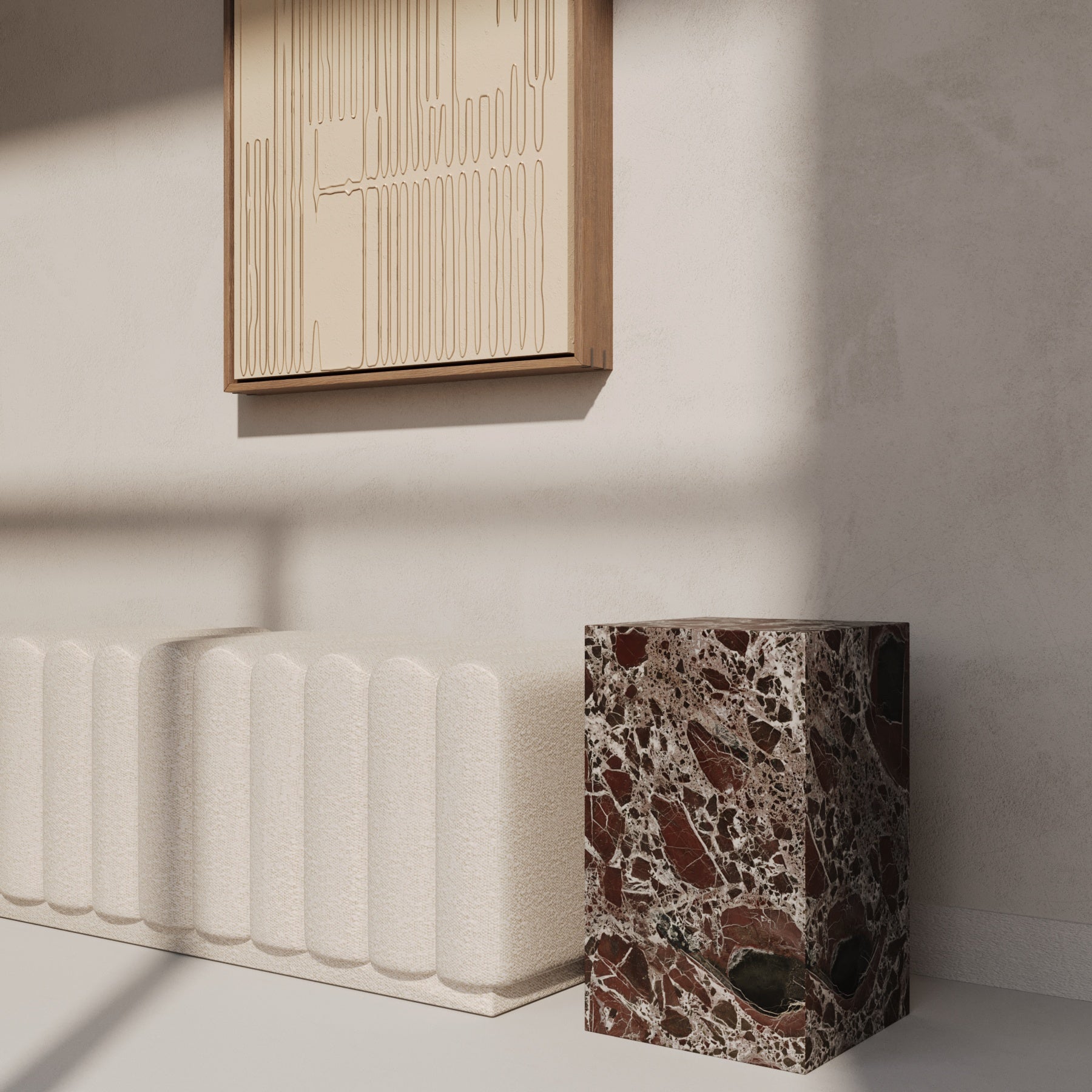 Clara Rosso Levanto Marble Plinth