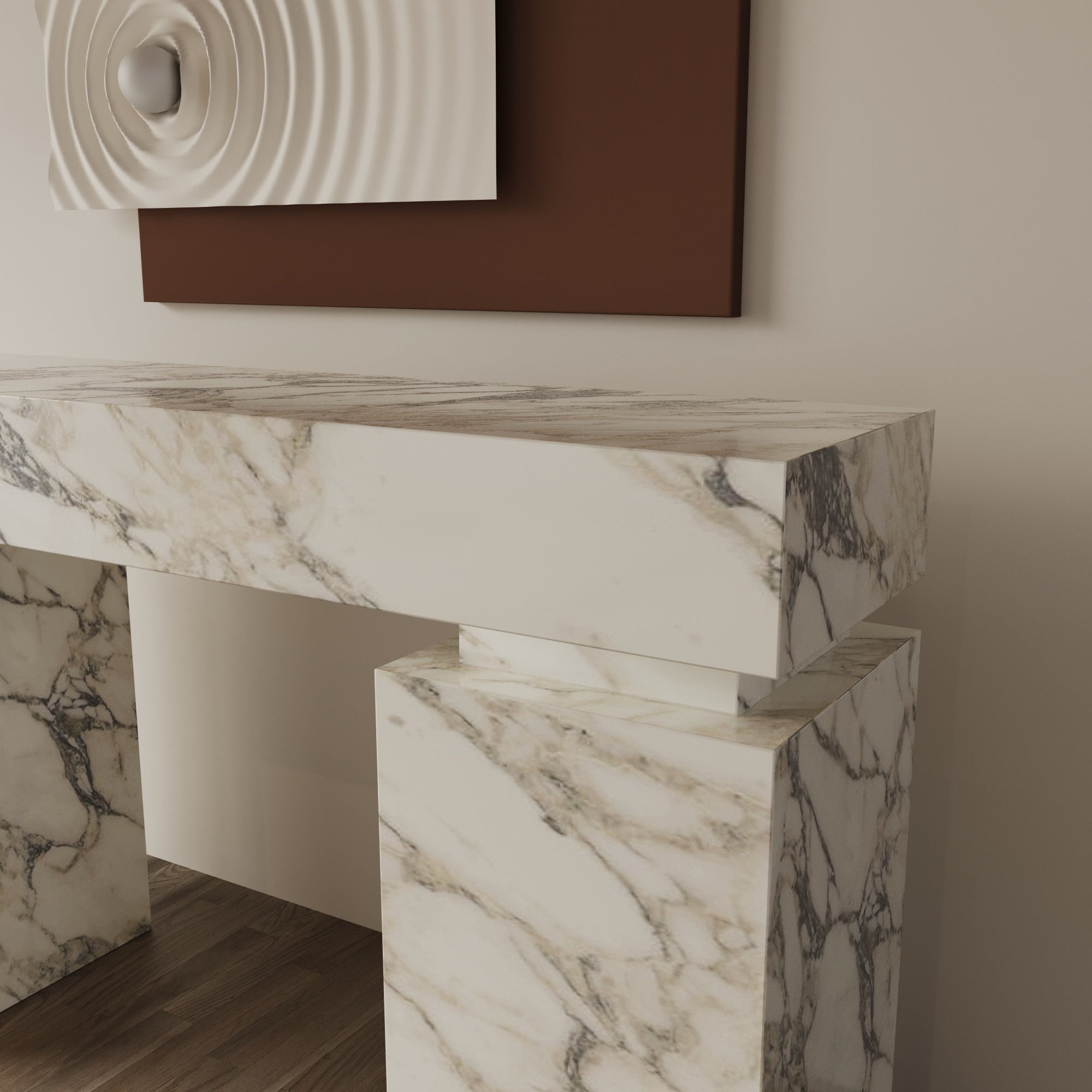 Marcella Arabescato Console Table