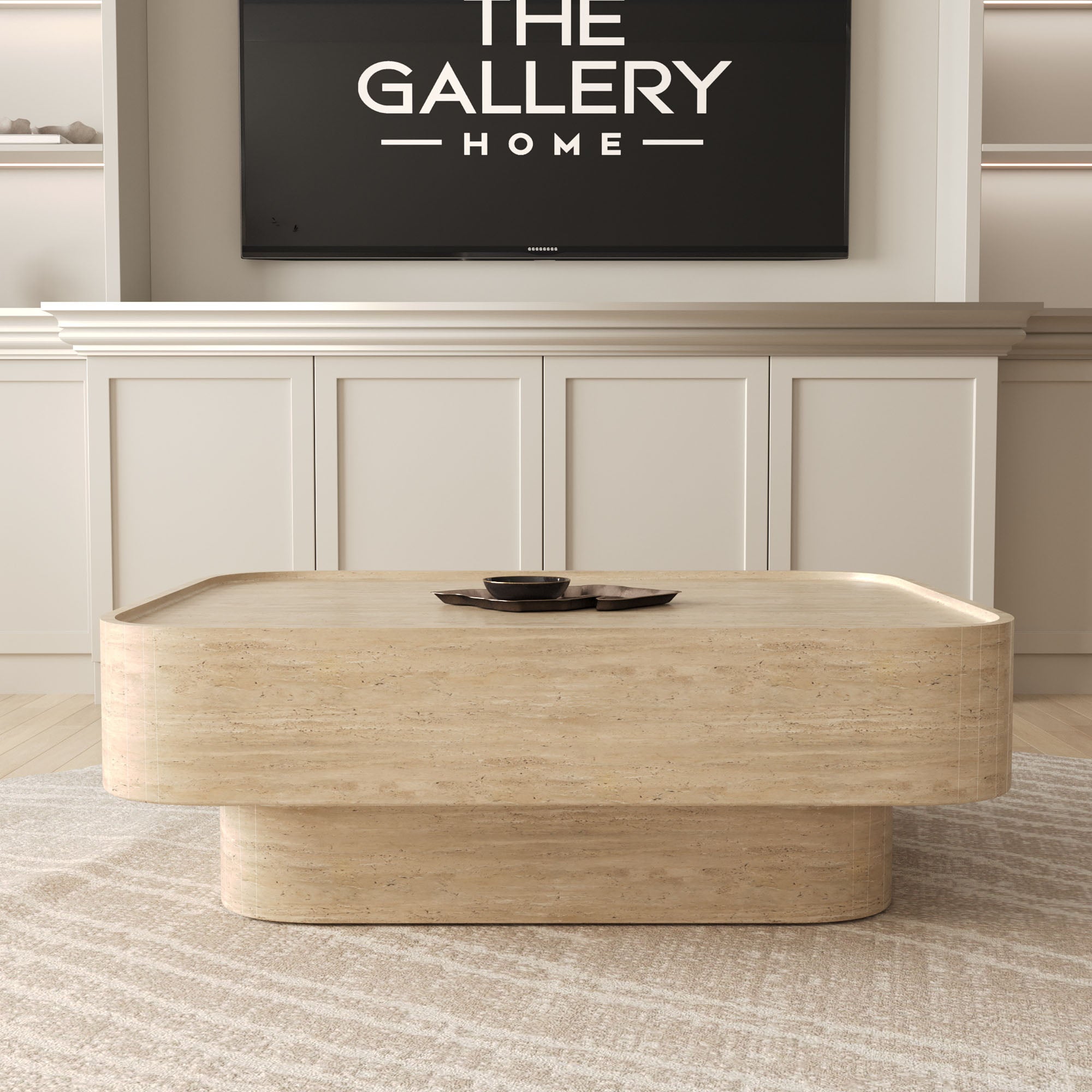 Donatello Travertine Coffee Table