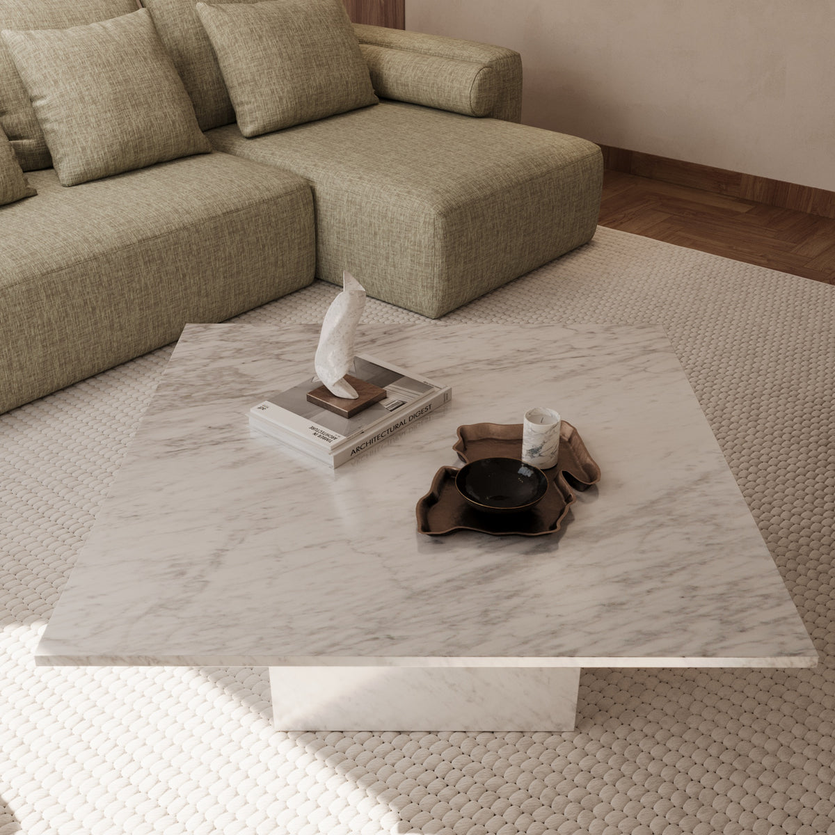Enzo Carrara Marble Square Coffee table