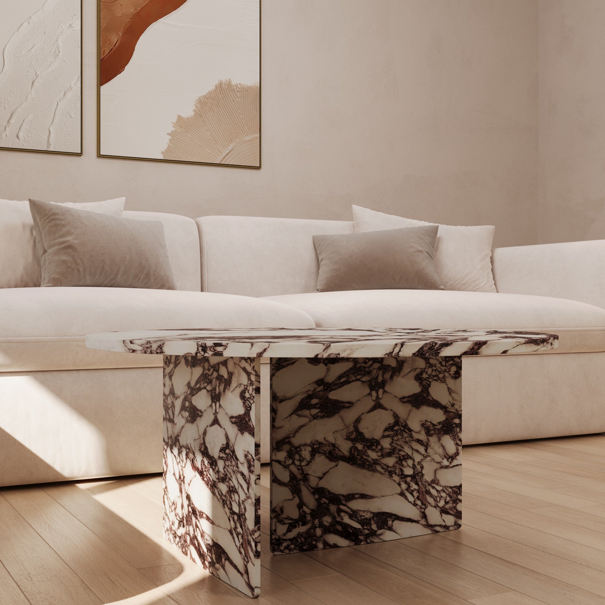Dalia Calacatta Viola Round Coffee Table