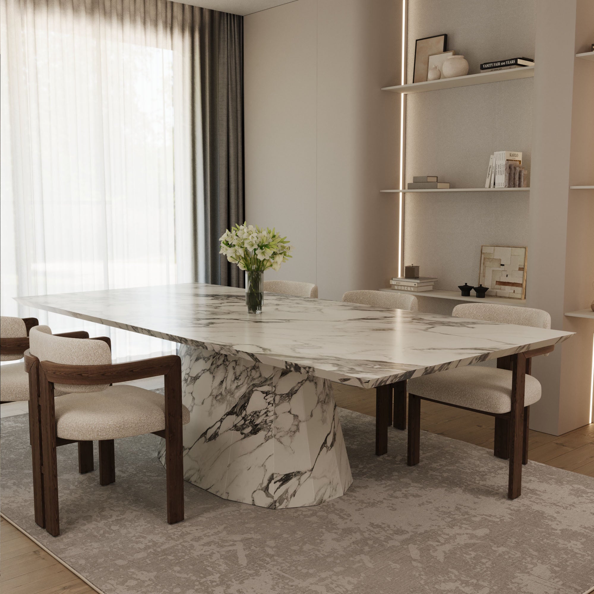 Altura Italian Arabescato Dining Table
