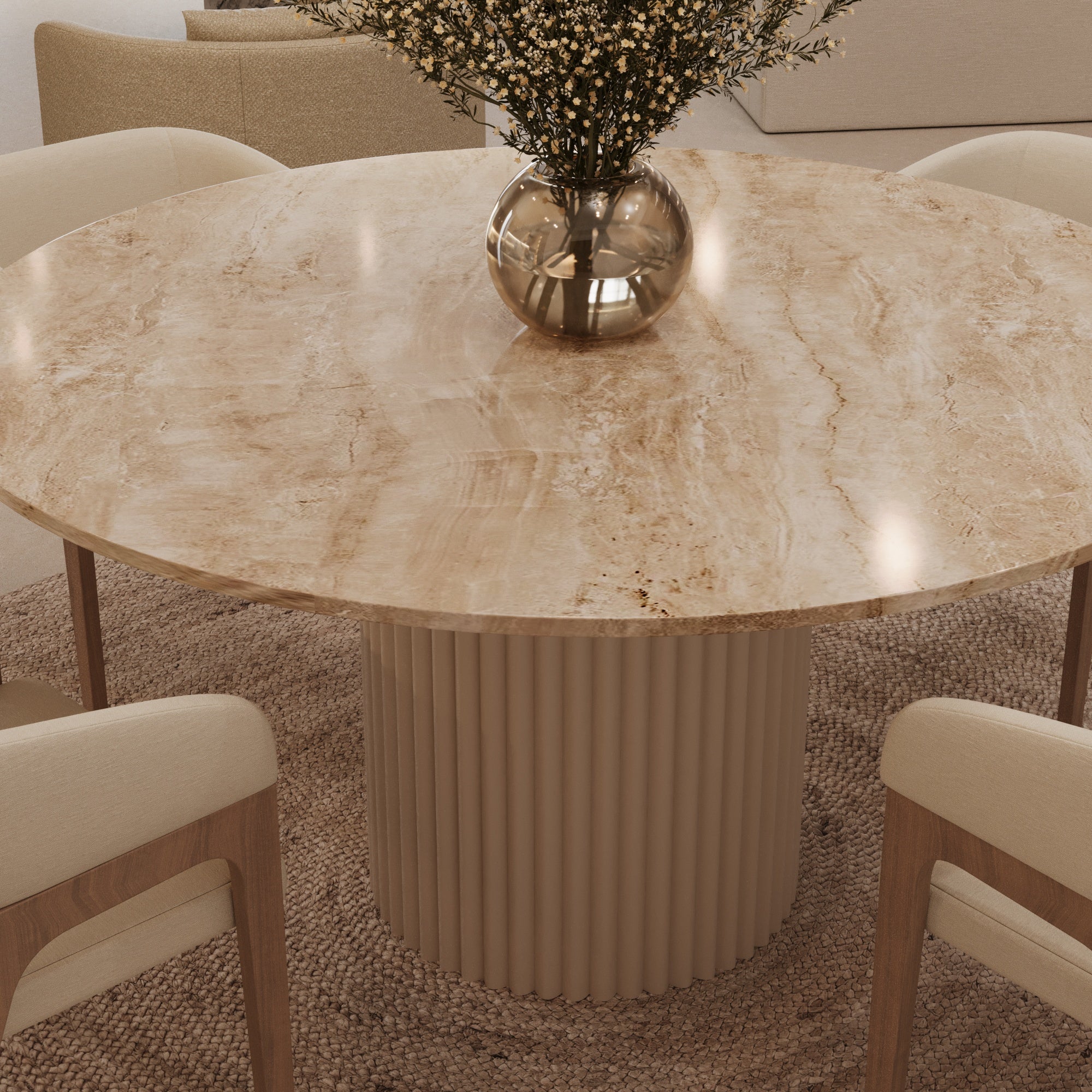 Lucente Dianna Beige Dining Table