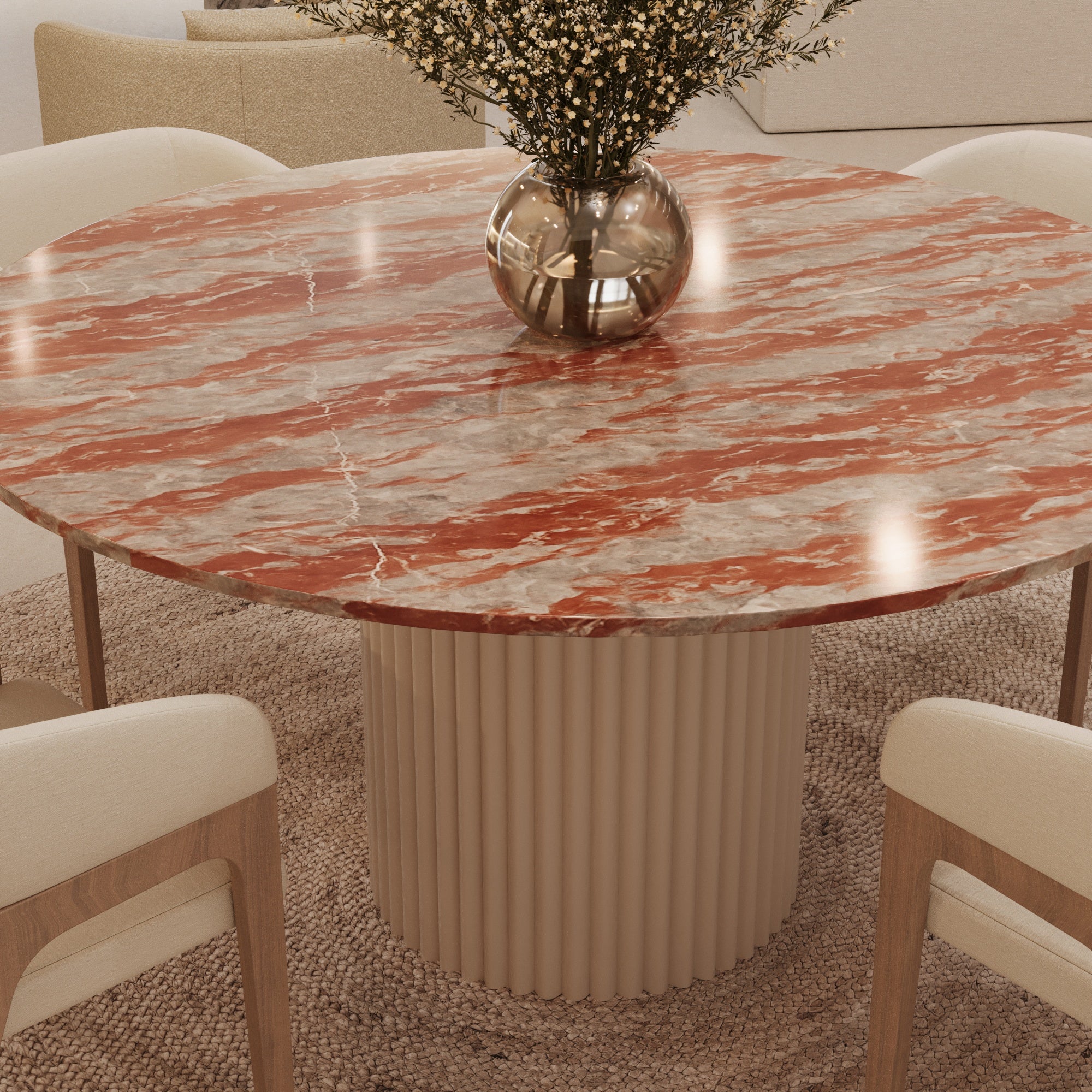 Lucente Rosso Francio Dining Table