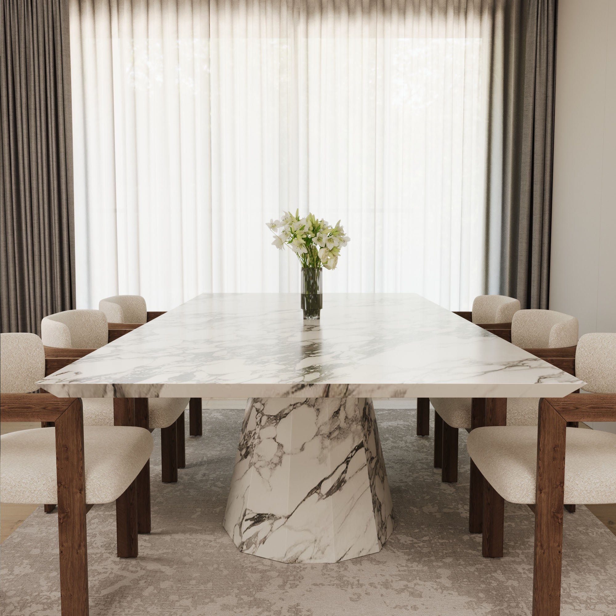 Altura Italian Arabescato Dining Table