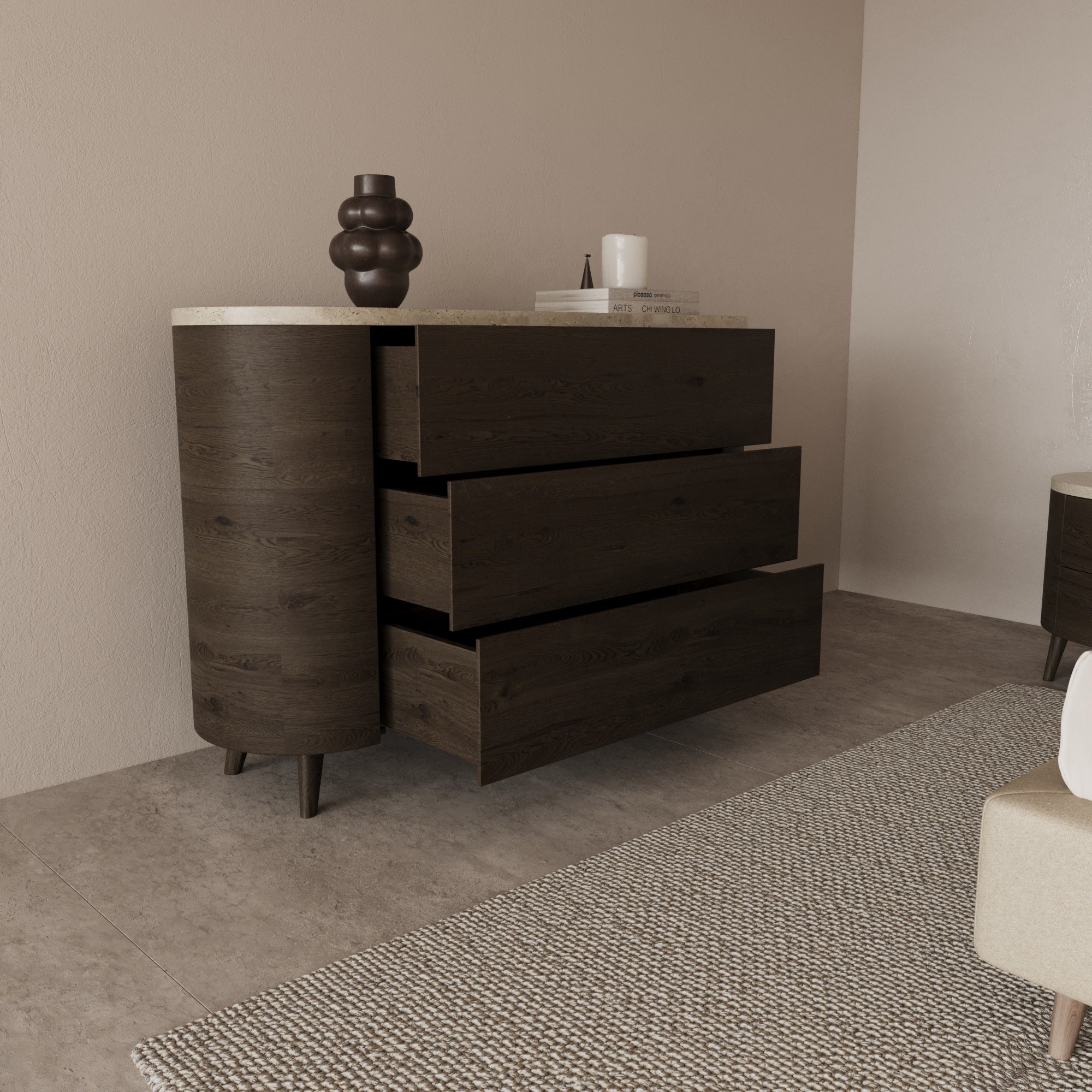 Aria Travertine Dresser
