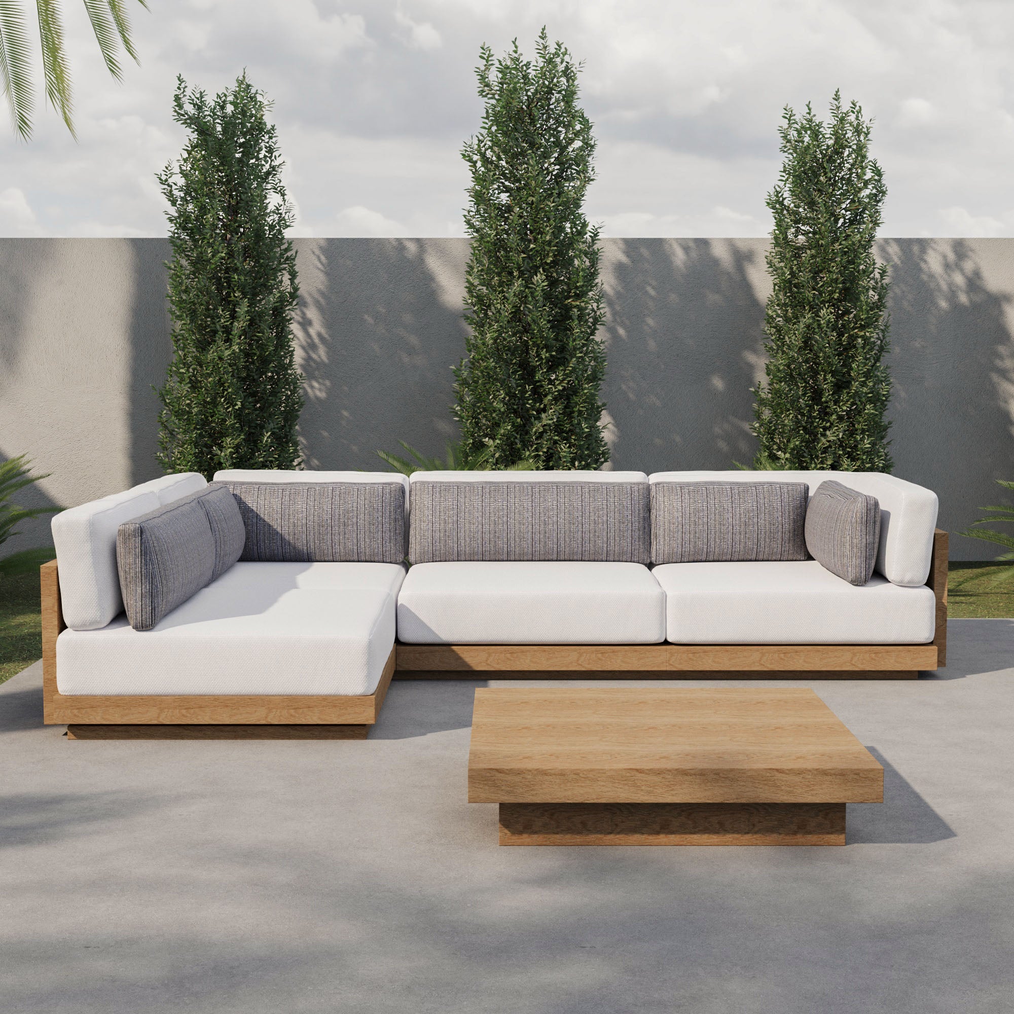 Amalfi Outdoor Teak Corner Sofa