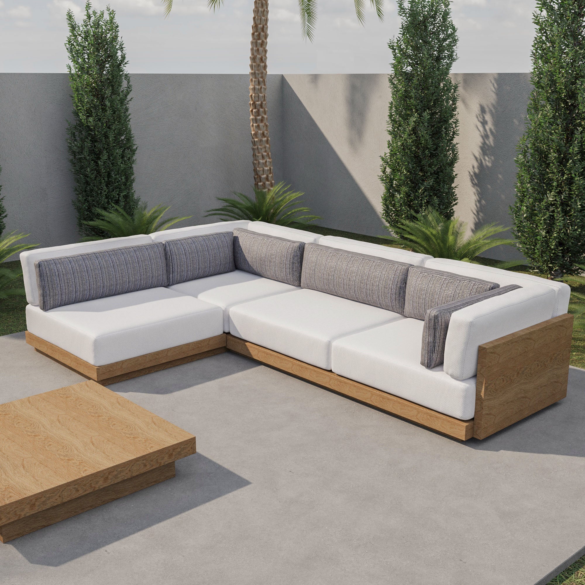 Amalfi Outdoor Teak Corner Sofa