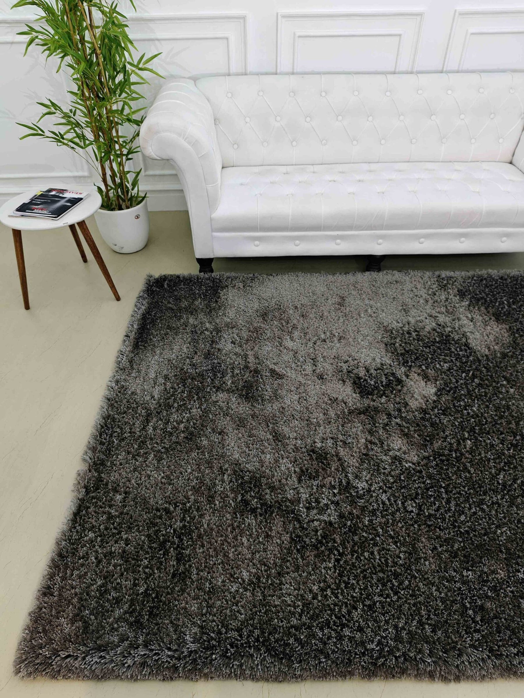 Grey Color Shaggy Area Rug 300X400 CM