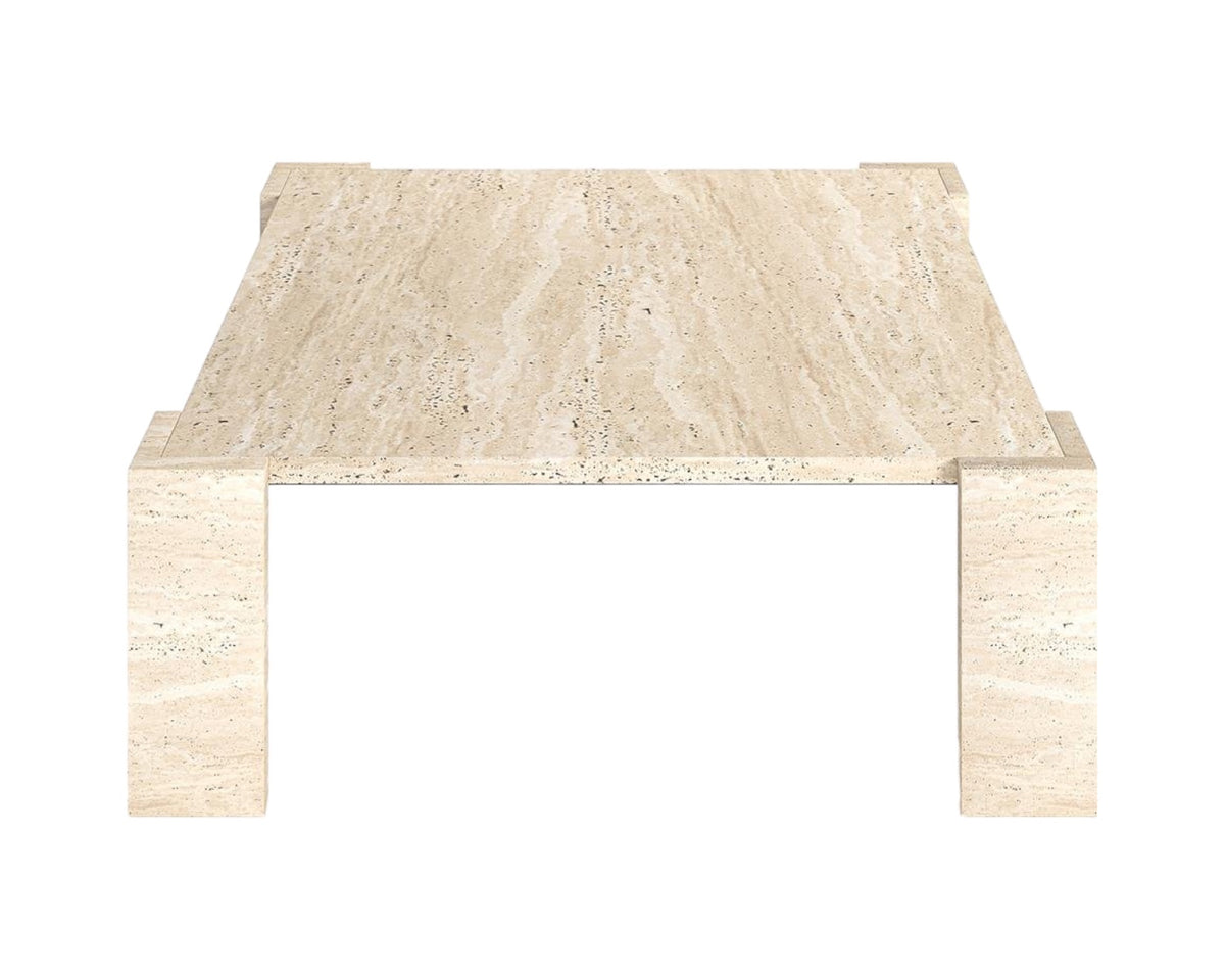 ENZO HAND CRAFTED TRAVERTINE SQAURE COFFEE TABLE