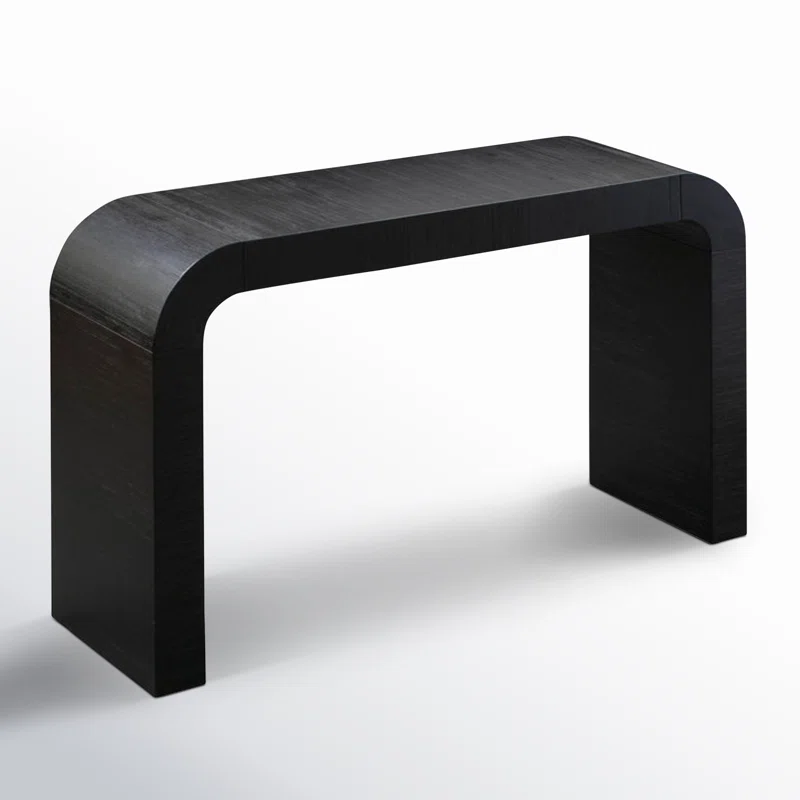 HAND MADE ATHENA BLACK HUMP TEXTURED CONSOLE TABLE