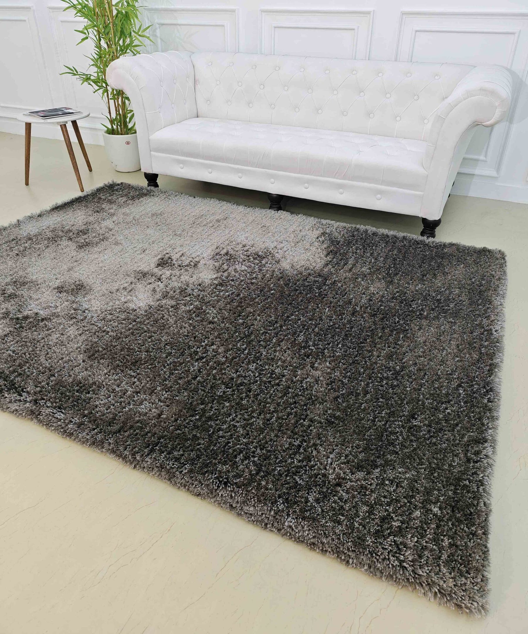 Grey Color Shaggy Area Rug 200X300 CM