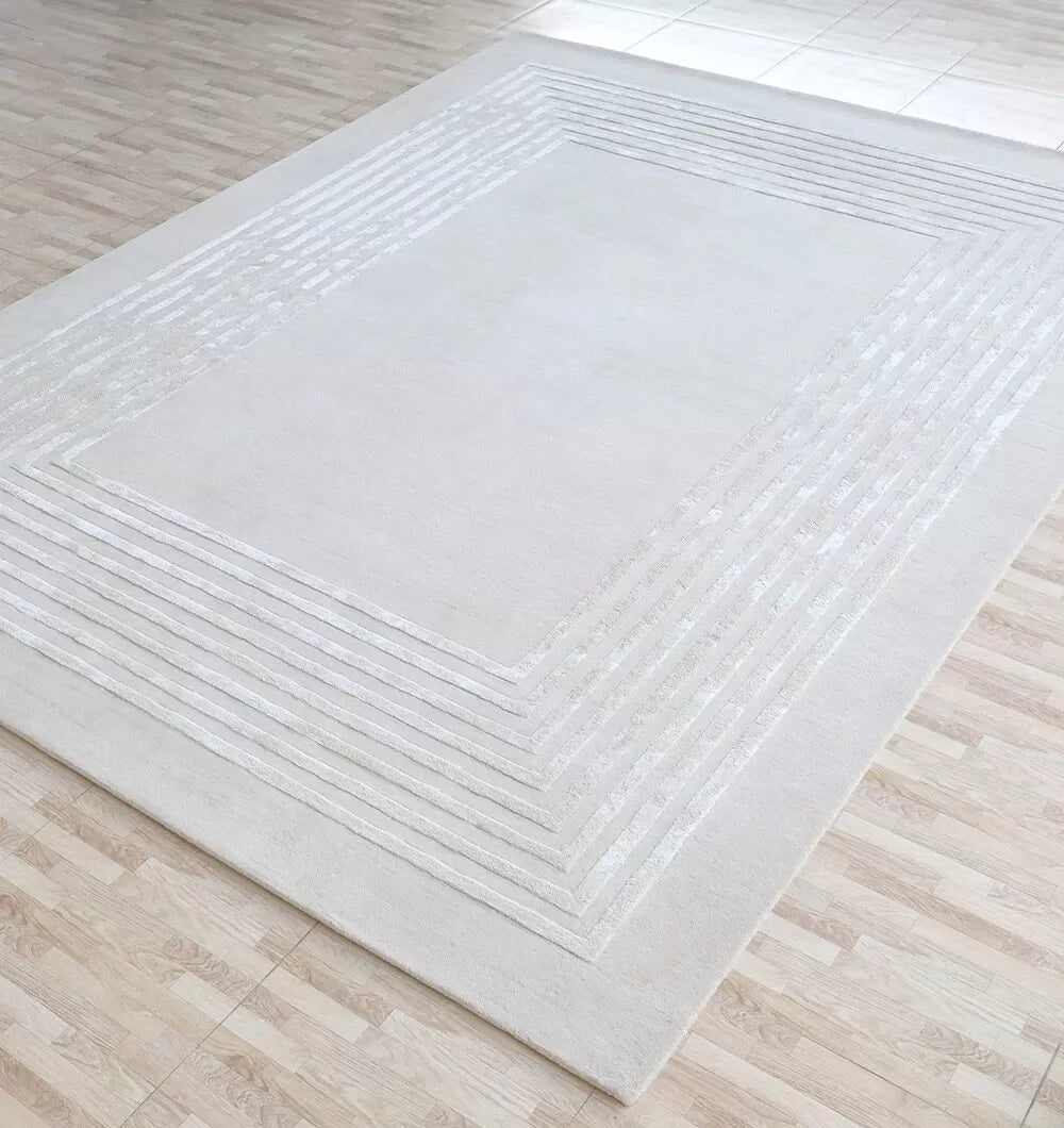 Brixton Hand Made Luxury Off-White Rug
