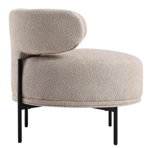 HAND CRAFTED ALMA TAUPE BOUCLE ACCENT CHAIR