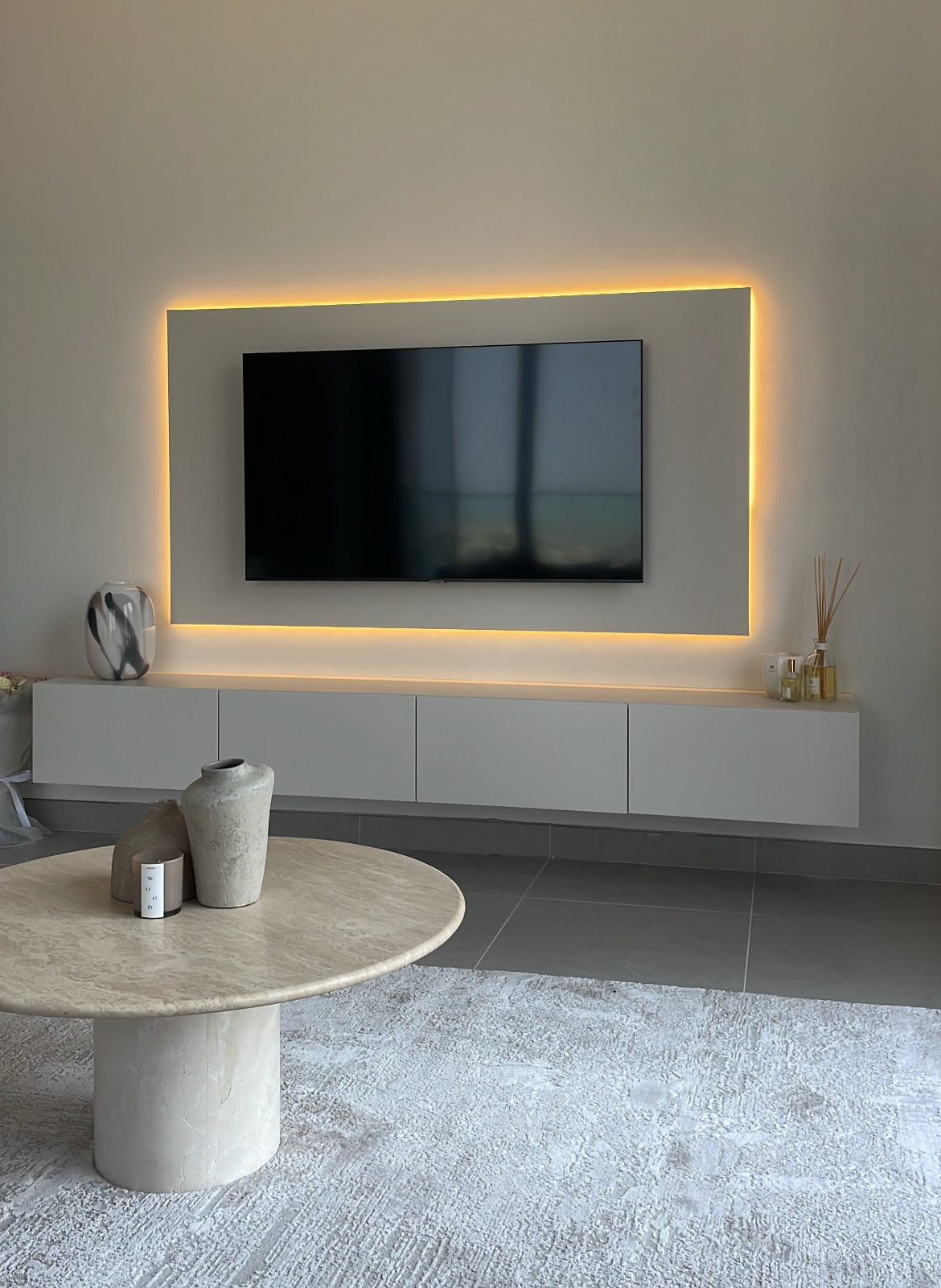 Hand Crafted Bespoke TV Media Wall