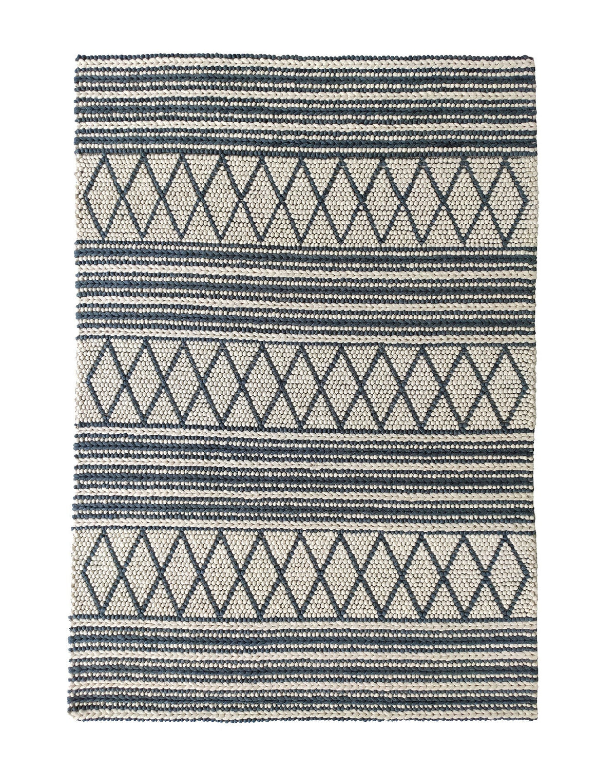Hand Made Modern Living Room Woven Rug Black & Natural Color (2 Sizes)
