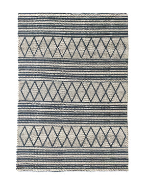 Hand Made Modern Living Room Woven Rug Black & Natural Color (2 Sizes)