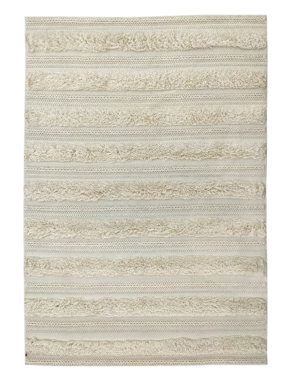 Hand Made Natural White Woven Decor Floor Rug (2 Sizes)