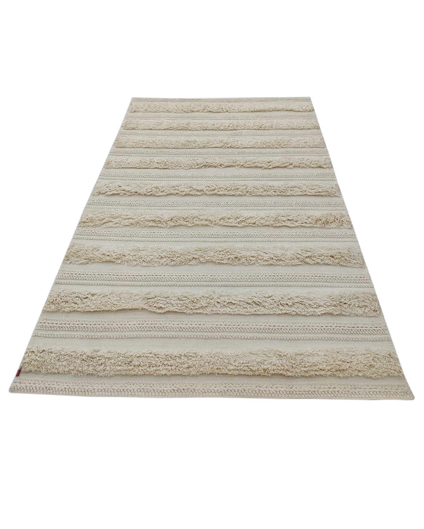 Hand Made Natural White Woven Decor Floor Rug (2 Sizes)