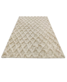 Hand Made Living room Wool & Cotton Woven Rug (2 Sizes)