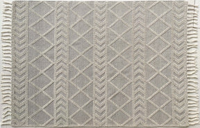 Hand Made Woven Rug  Natural & White Color With Fringes (5 Sizes)