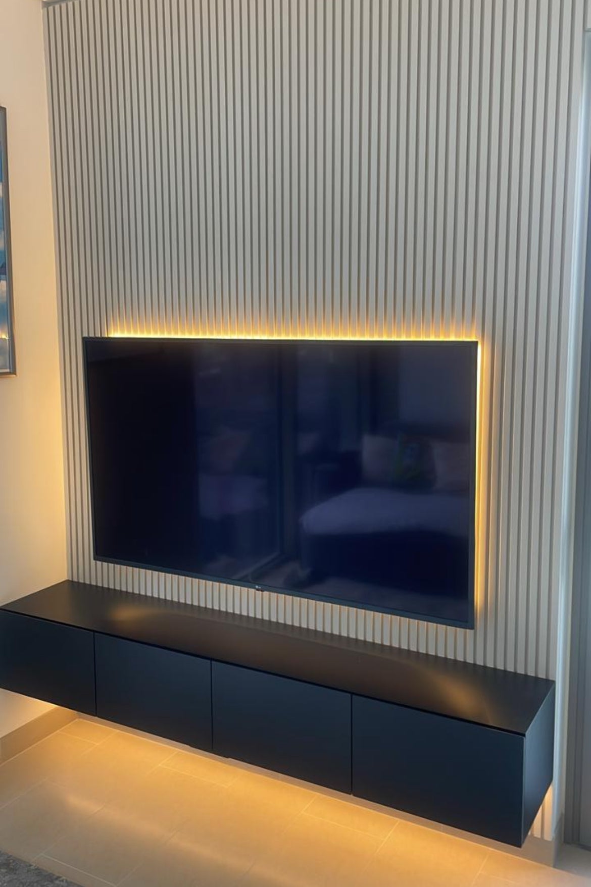 Hand Crafted Bespoke TV Media Wall