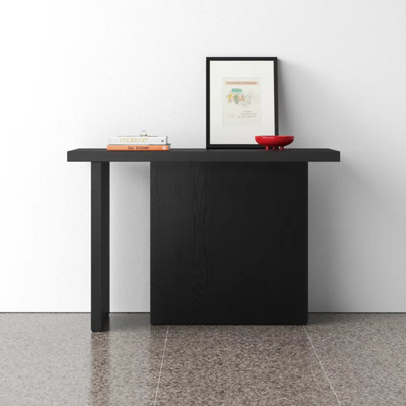 HAND MADE ORYX BLACK TEXTURED CONSOLE TABLE